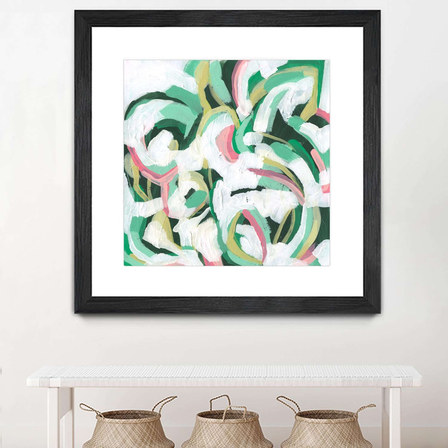Mint Billows II by June Vess on GIANT ART - pink abstract abstract