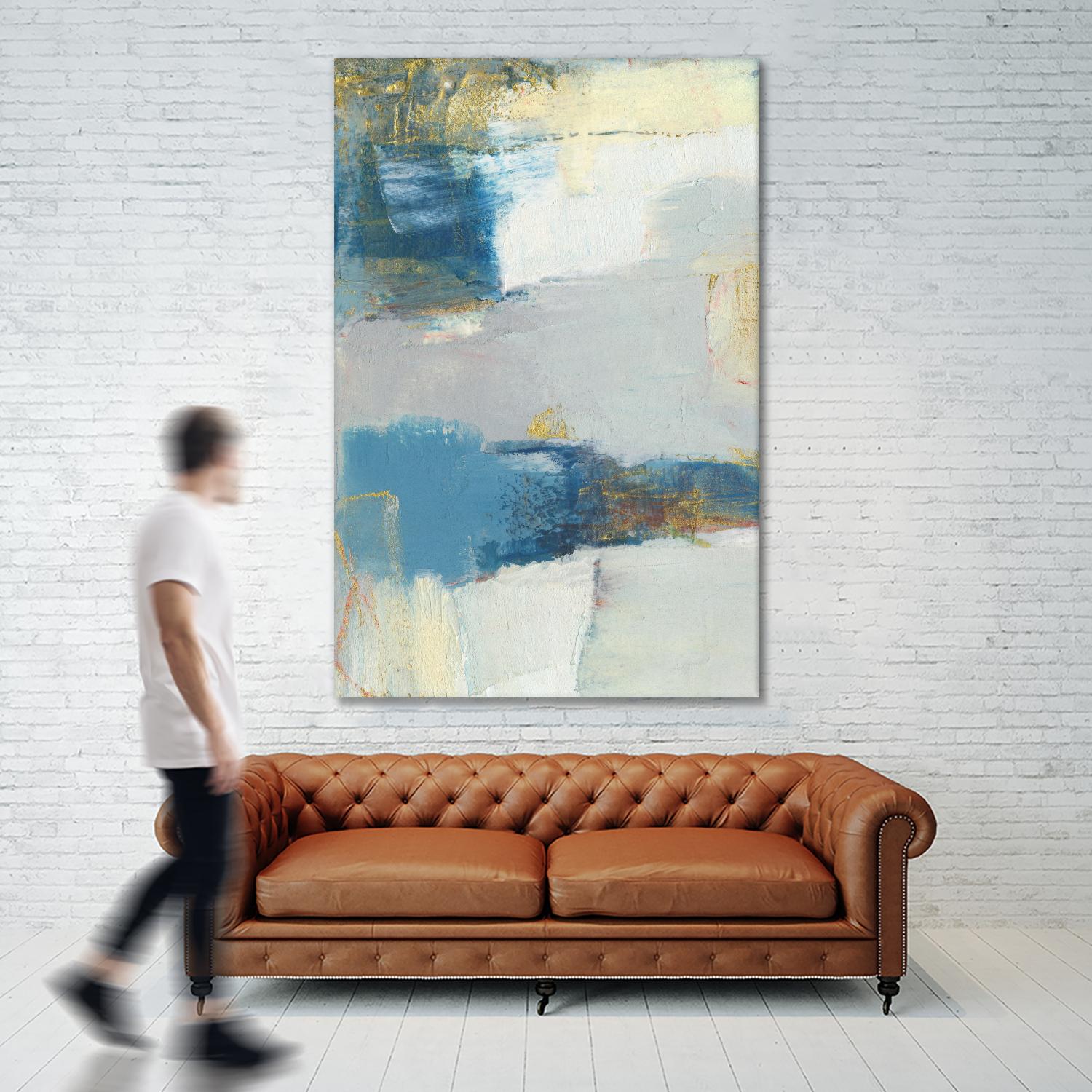 Frazil I by Sue Jachimiec on GIANT ART - gold abstract