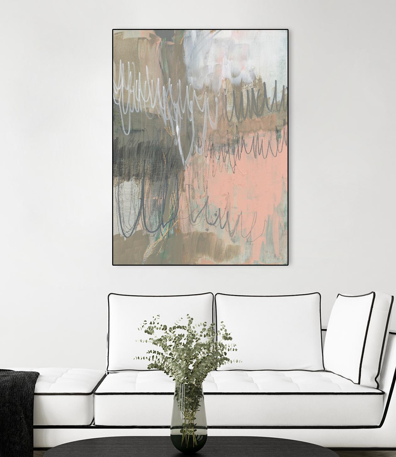 Twombly Script I by Jennifer Goldberger on GIANT ART - beige abstract abstract