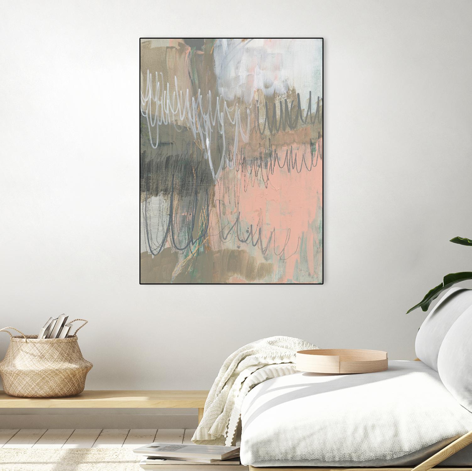 Twombly Script I by Jennifer Goldberger on GIANT ART - beige abstract abstract