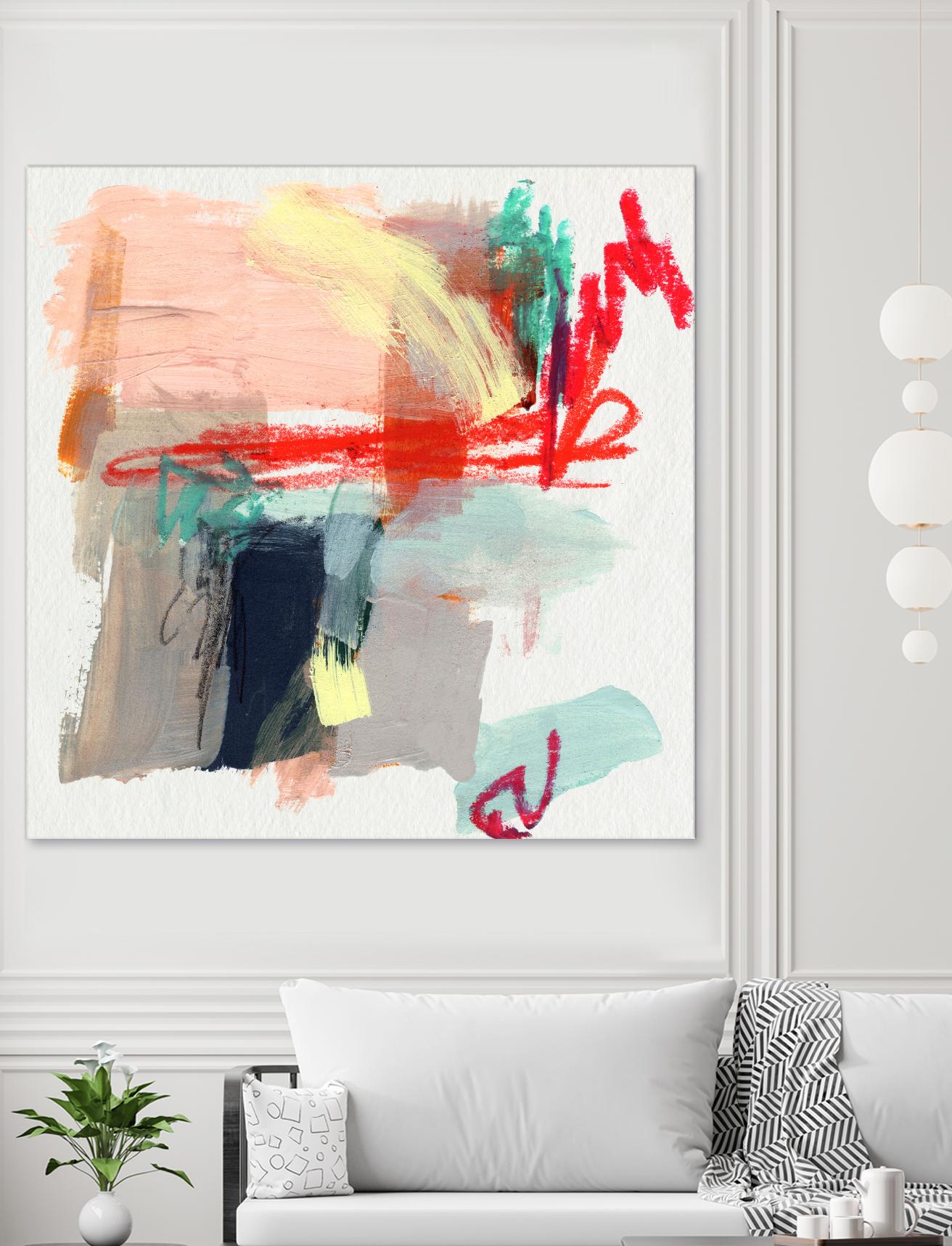 Abstract Metro Maps I by Jennifer Parker on GIANT ART - red abstract abstract