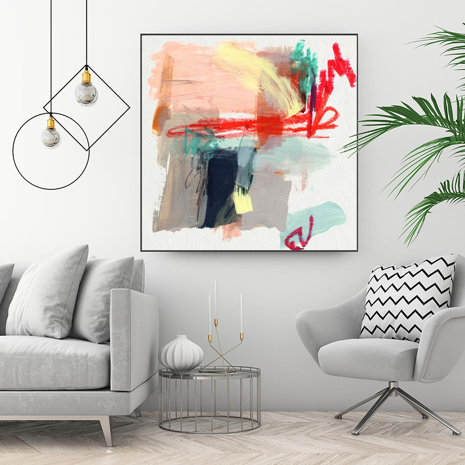 Abstract Metro Maps I by Jennifer Parker on GIANT ART - red abstract abstract