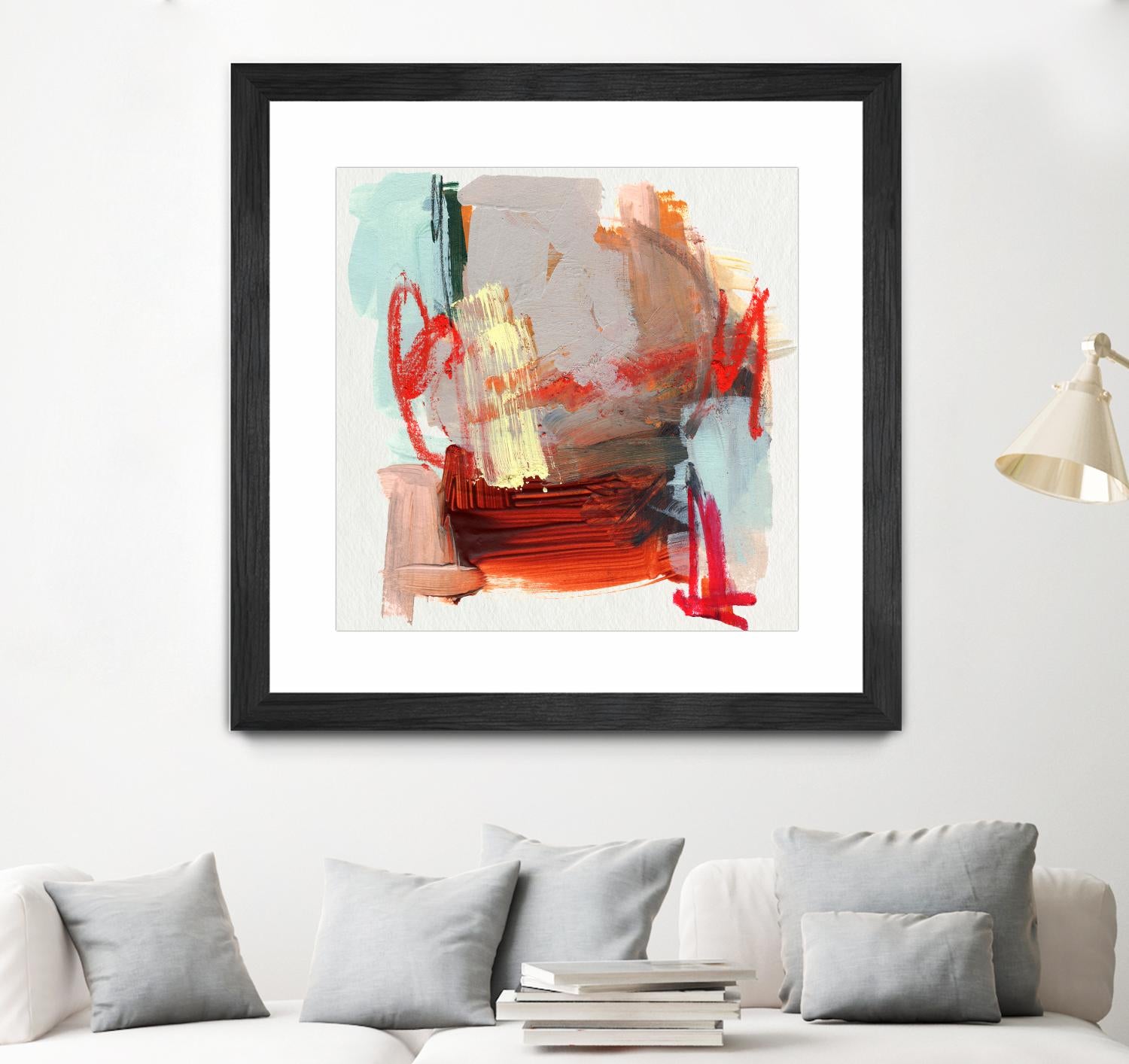Abstract Metro Maps III by Jennifer Parker on GIANT ART - red abstract abstrait