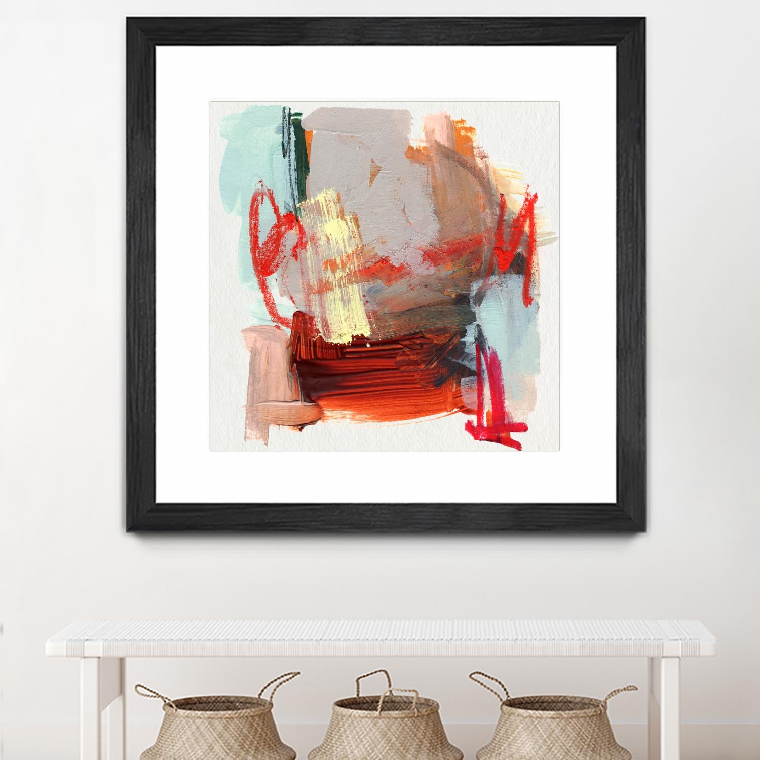 Abstract Metro Maps III by Jennifer Parker on GIANT ART - red abstract abstrait