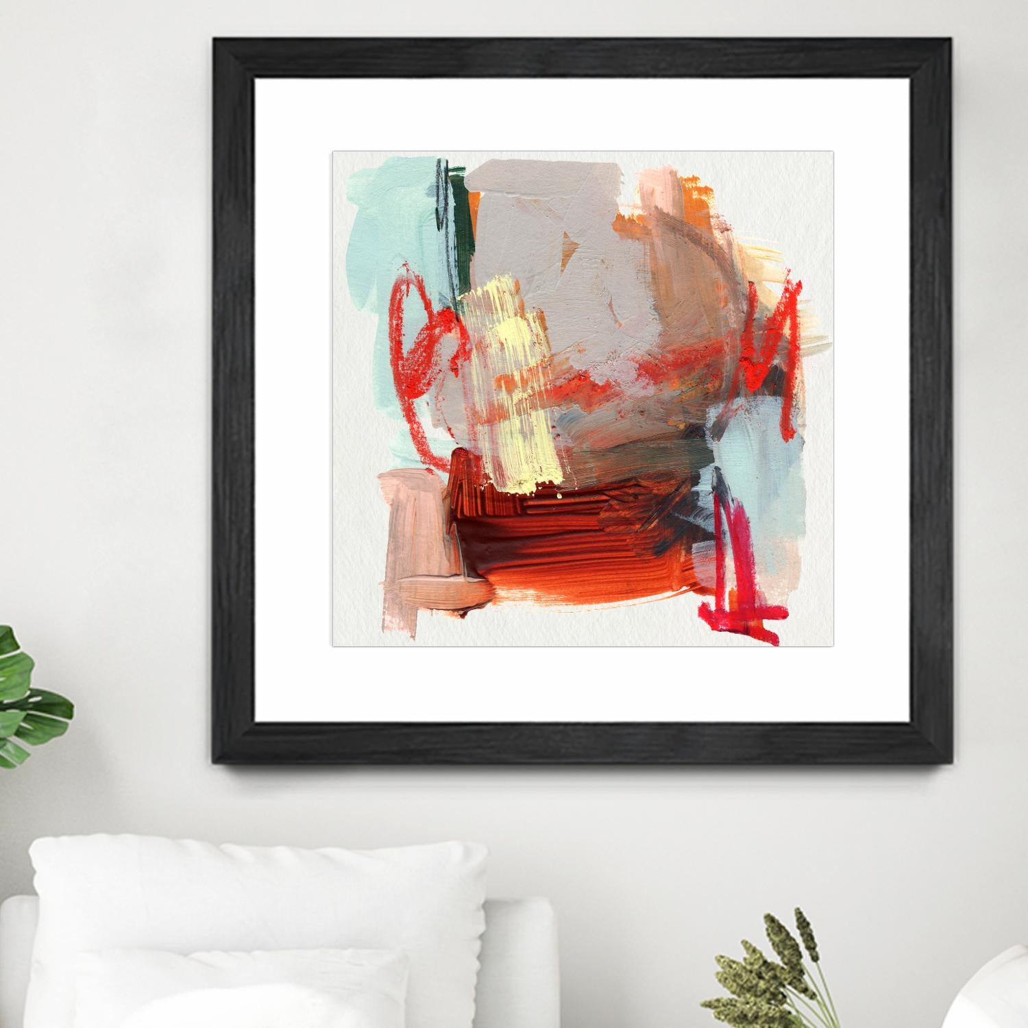 Abstract Metro Maps III by Jennifer Parker on GIANT ART - red abstract abstrait