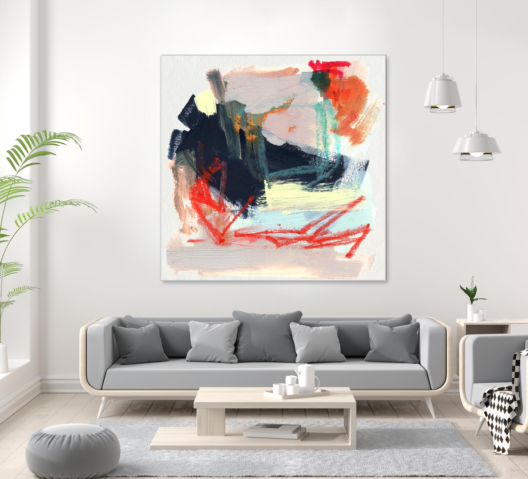 Abstract Metro Maps IV by Jennifer Parker on GIANT ART - orange abstract abstract