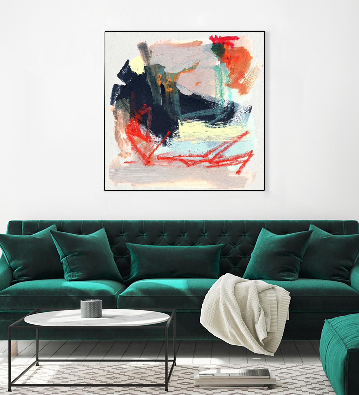 Abstract Metro Maps IV by Jennifer Parker on GIANT ART - orange abstract abstract