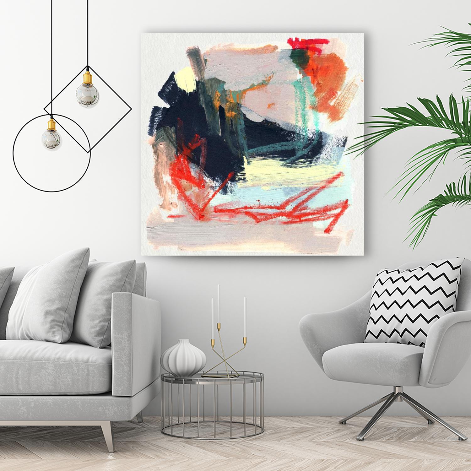 Abstract Metro Maps IV by Jennifer Parker on GIANT ART - orange abstract abstract