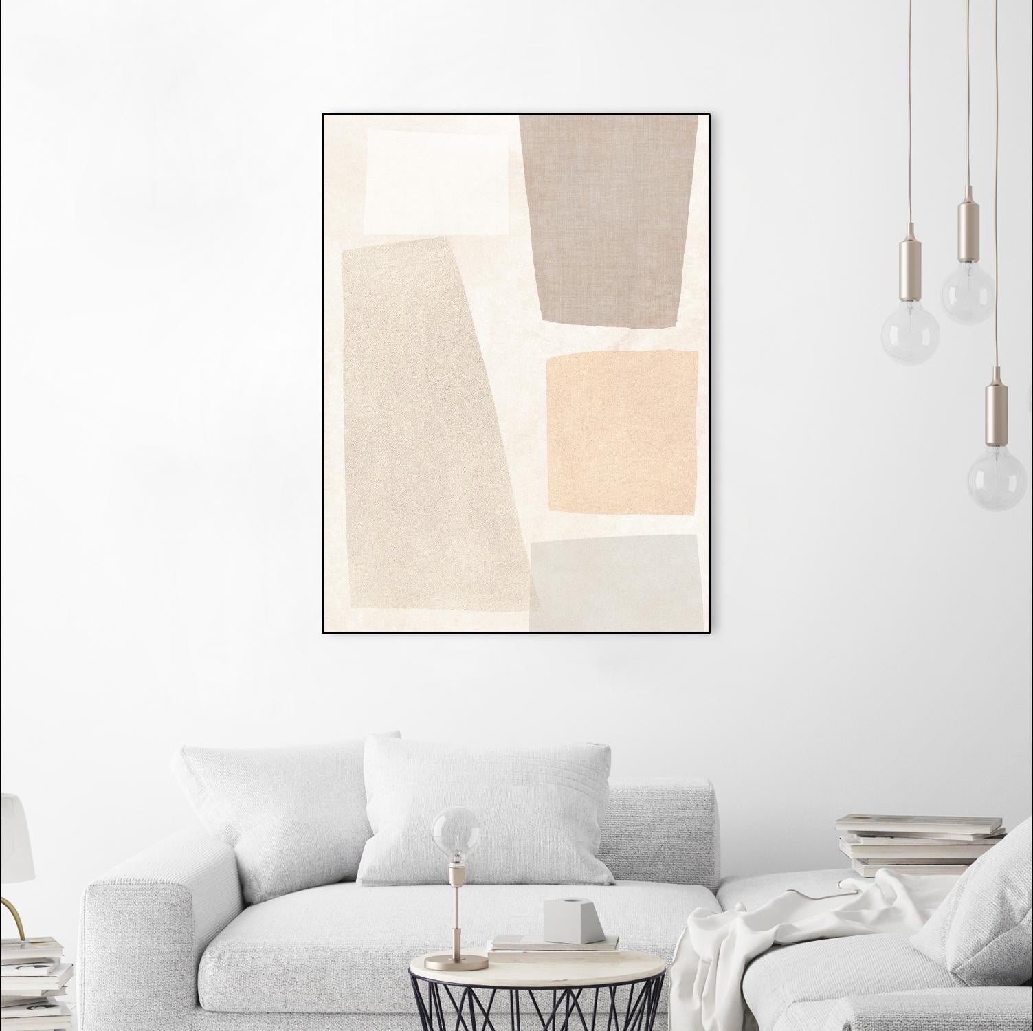 Block Magnetism I by June Vess on GIANT ART - beige abstract abstract