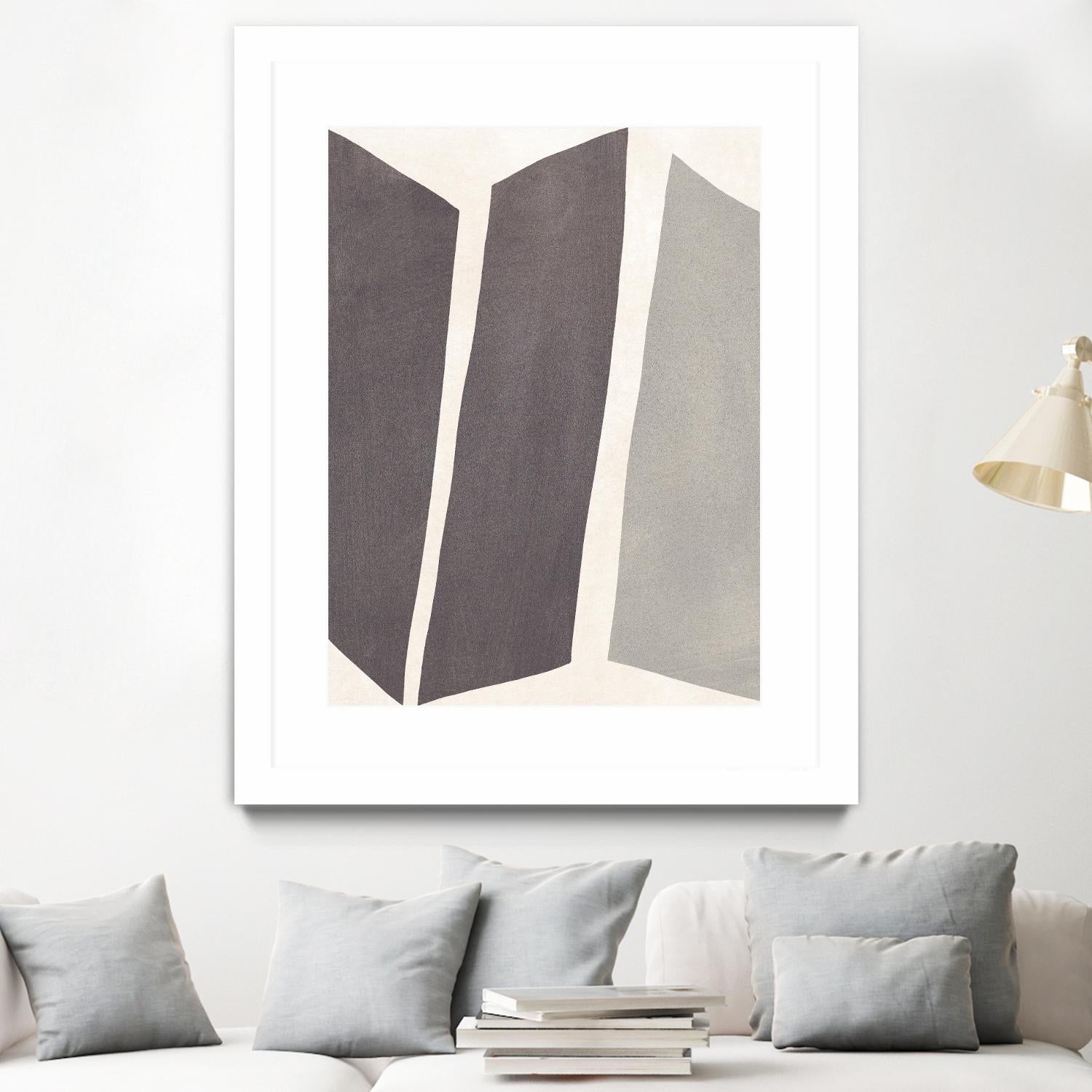 Colorblock Artifact I by June Vess on GIANT ART - cream abstract abstract