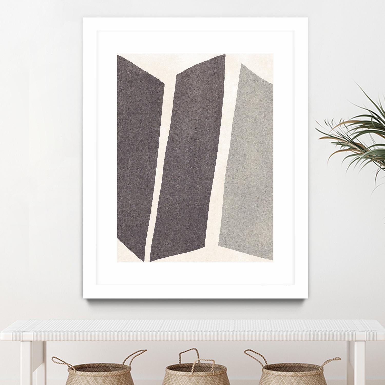 Colorblock Artifact I by June Vess on GIANT ART - cream abstract abstract