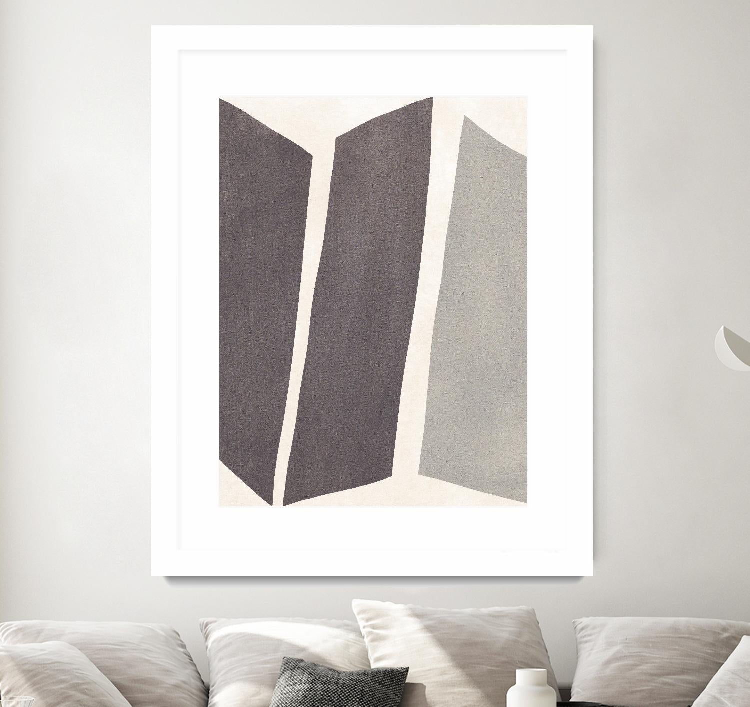 Colorblock Artifact I by June Vess on GIANT ART - cream abstract abstract