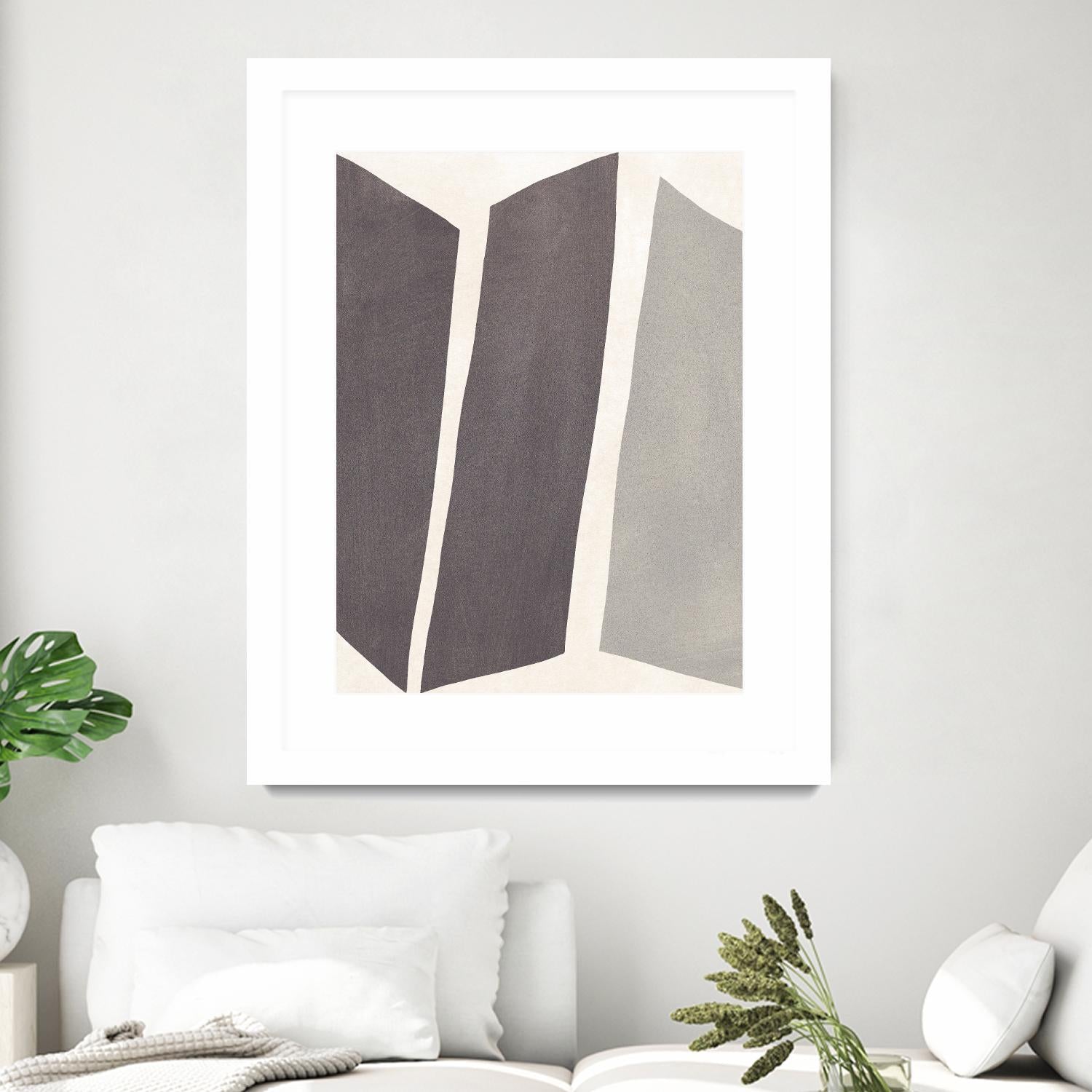 Colorblock Artifact I by June Vess on GIANT ART - cream abstract abstract