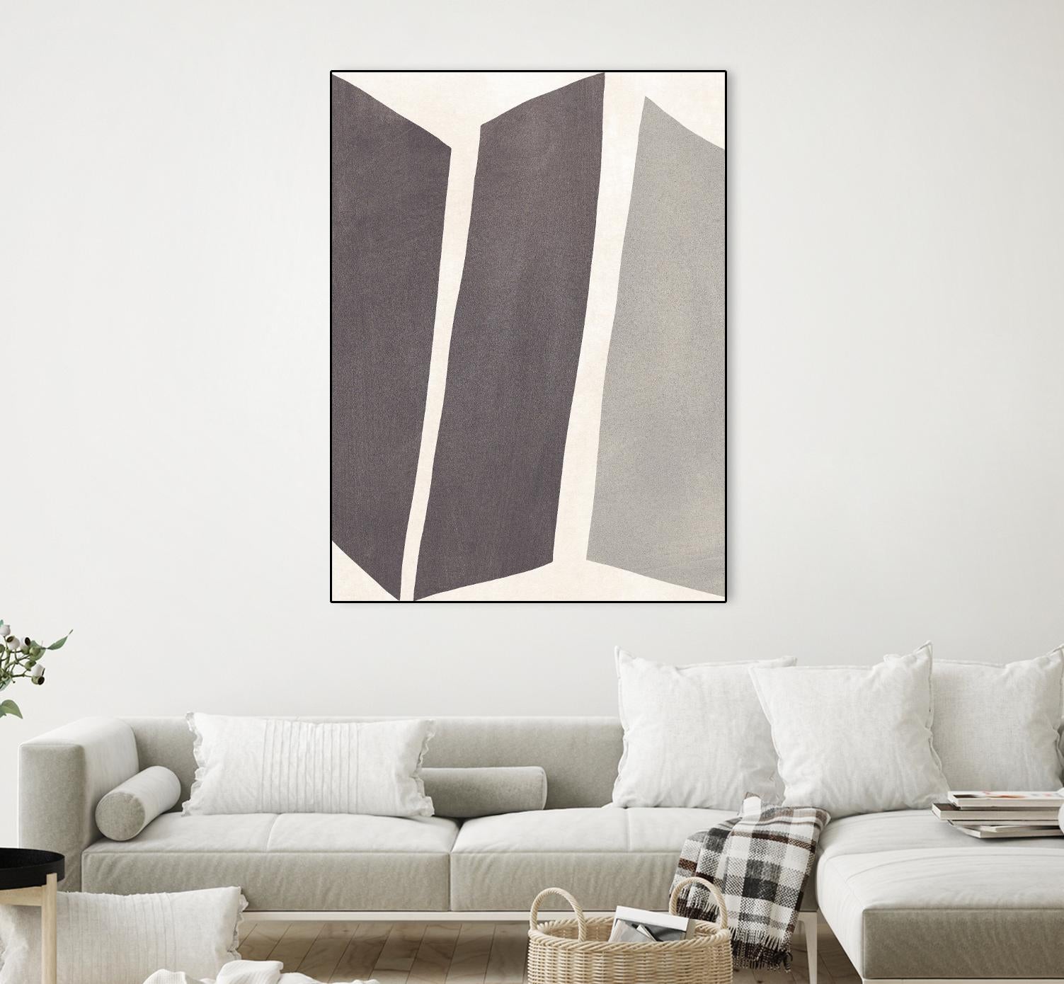 Colorblock Artifact I by June Vess on GIANT ART - cream abstract abstract