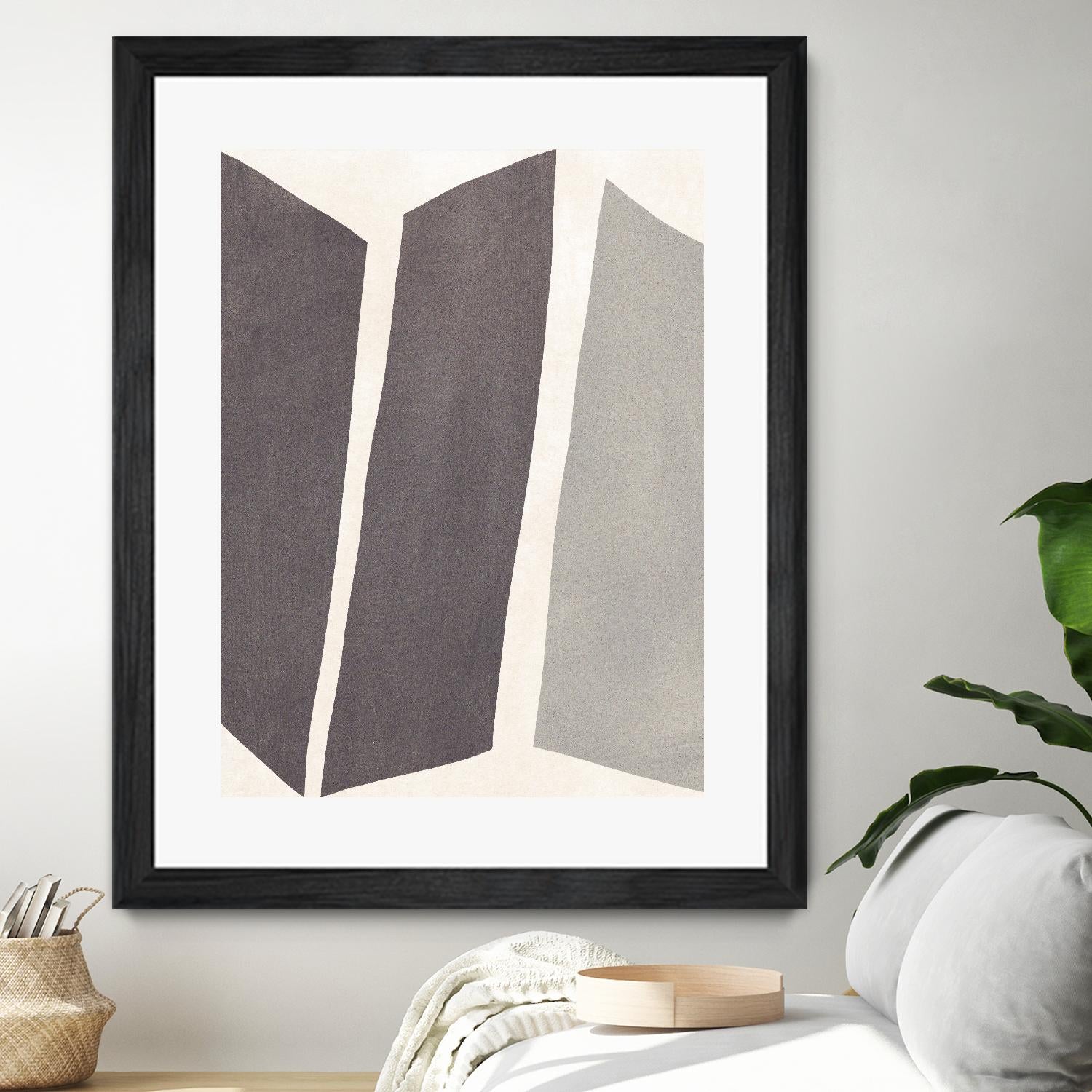 Colorblock Artifact I by June Vess on GIANT ART - cream abstract abstract