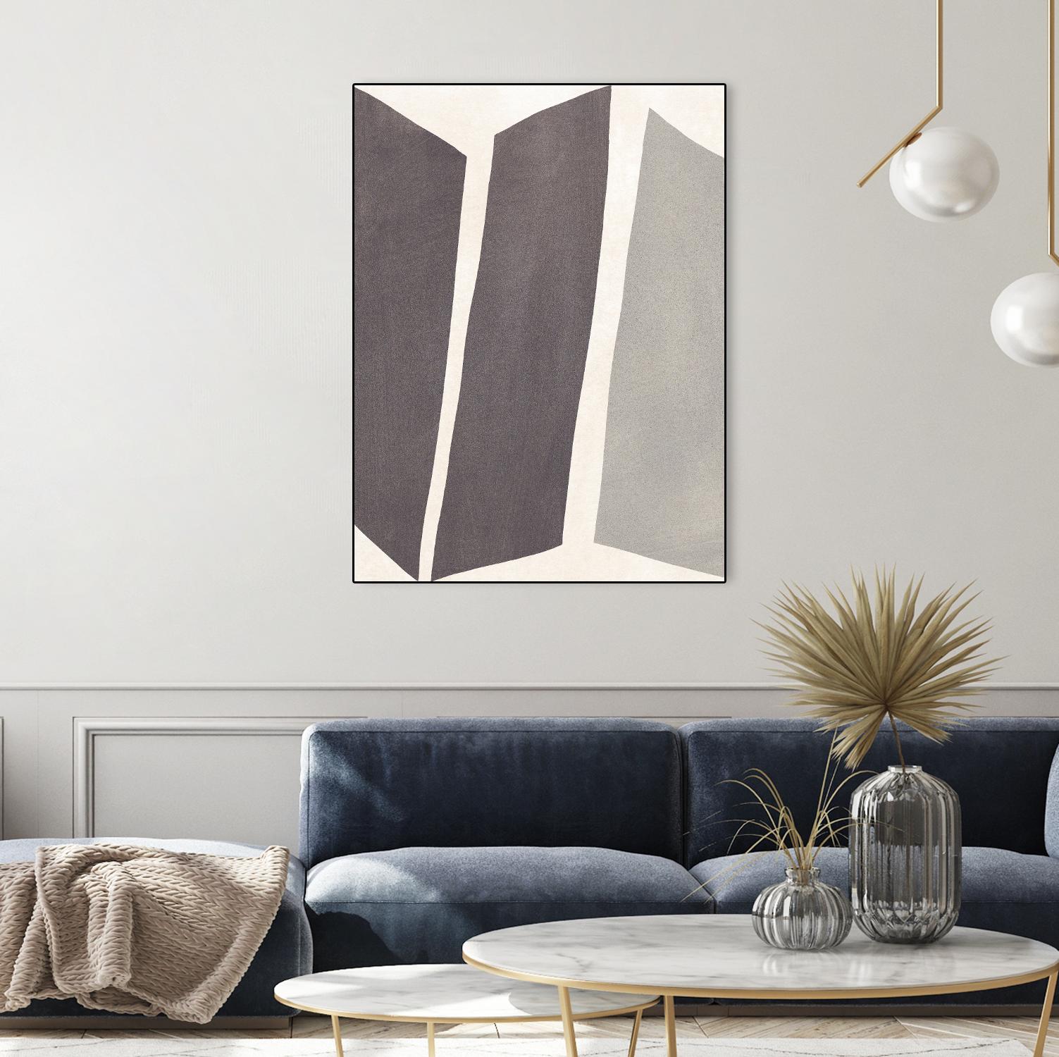 Colorblock Artifact I by June Vess on GIANT ART - cream abstract abstract