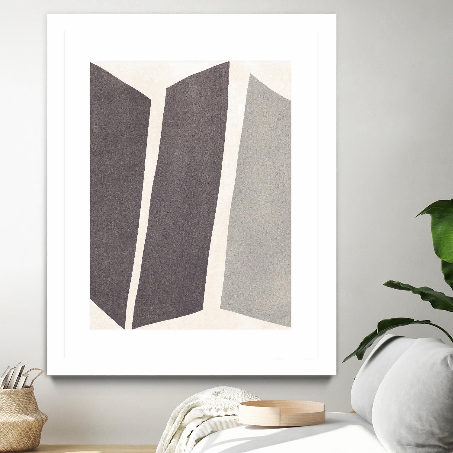 Colorblock Artifact I by June Vess on GIANT ART - cream abstract abstract