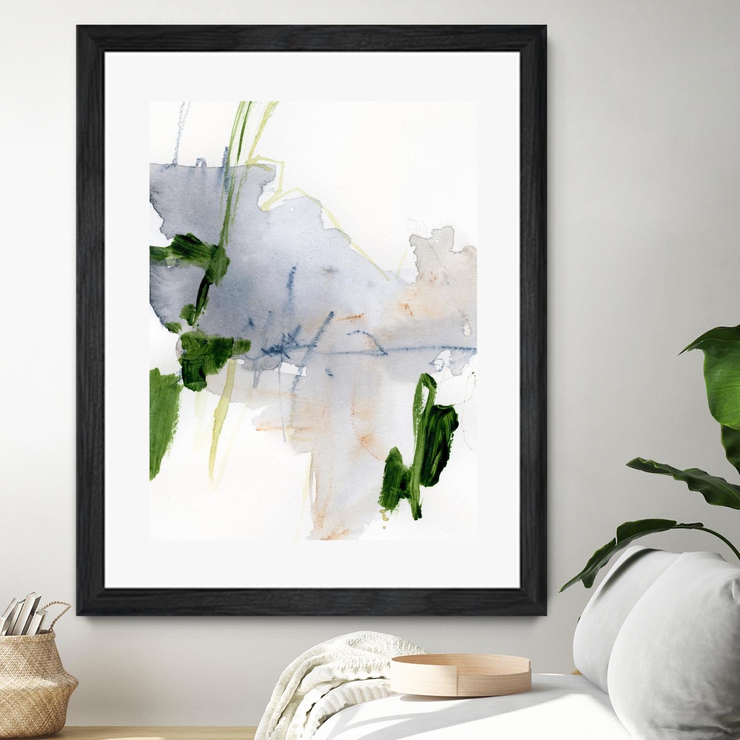 Green and Grey I by Victoria Barnes on GIANT ART - orange abstract abstract