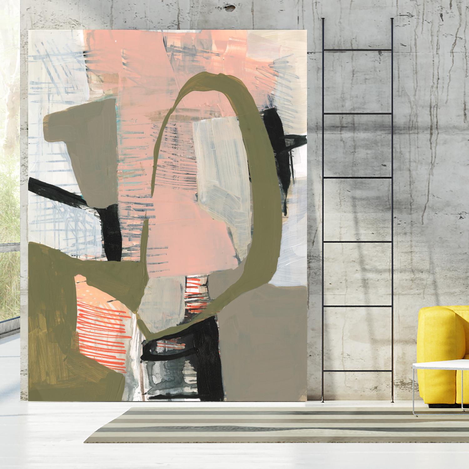 Scribbles & Shapes II by Jennifer Goldberger on GIANT ART - orange abstract abstract