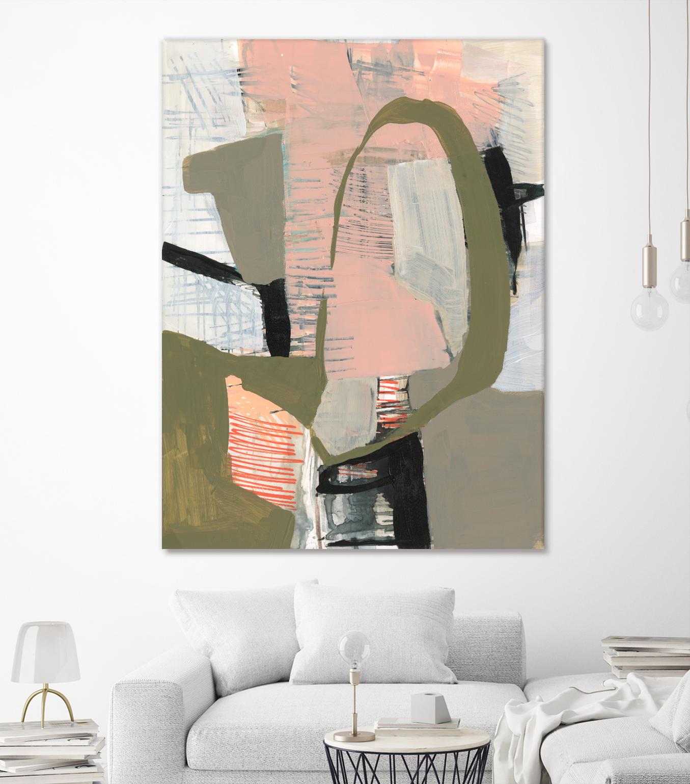 Scribbles & Shapes II by Jennifer Goldberger on GIANT ART - orange abstract abstract