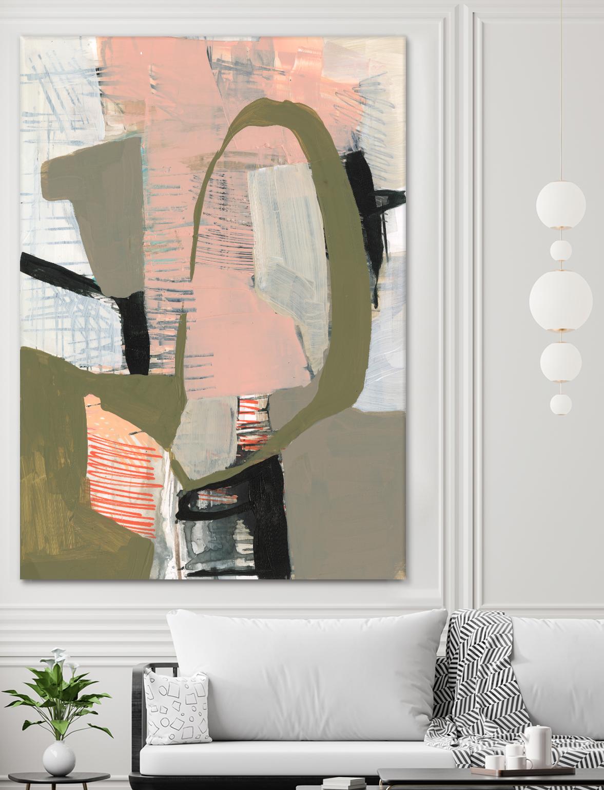 Scribbles & Shapes II by Jennifer Goldberger on GIANT ART - orange abstract abstract