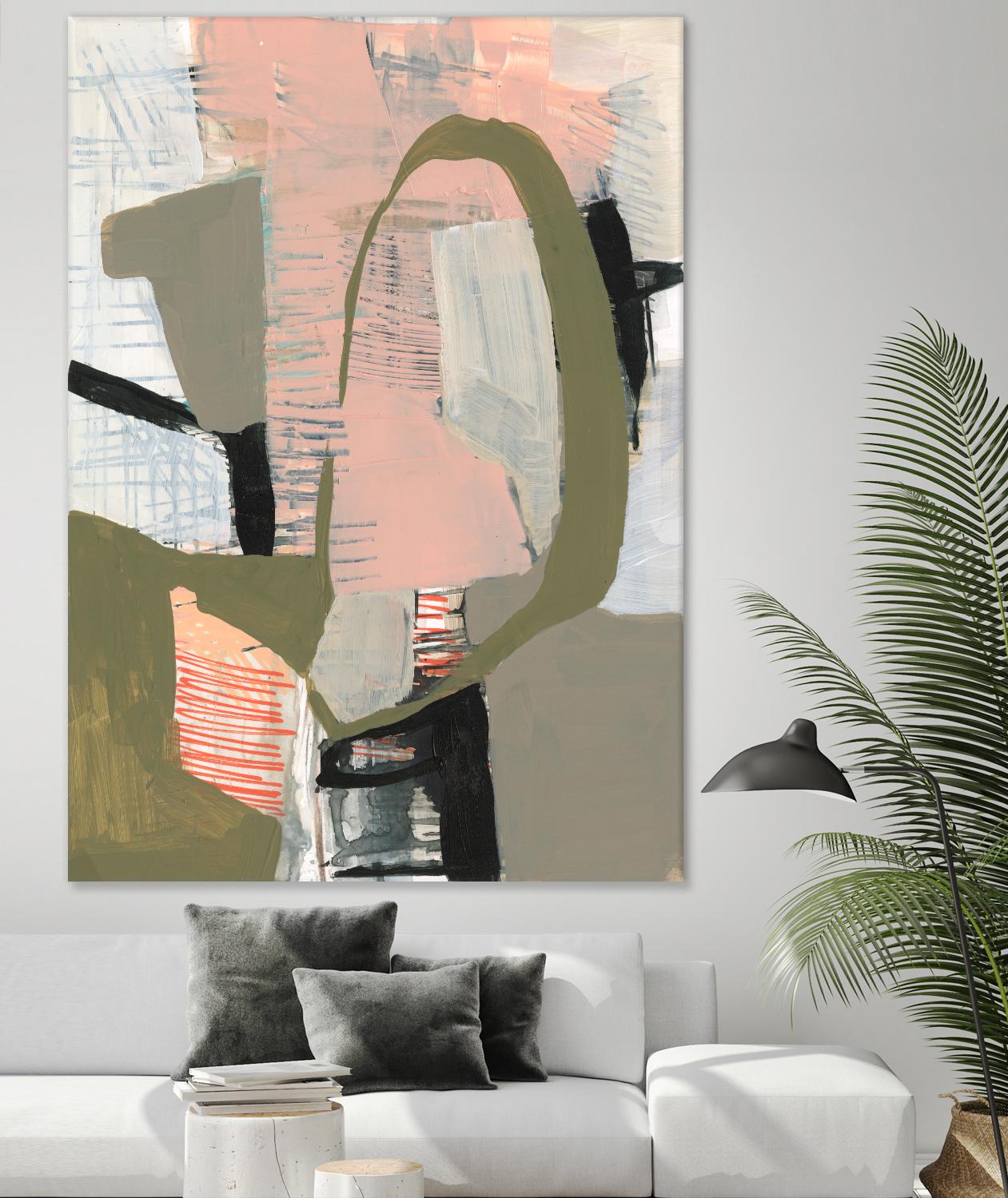 Scribbles & Shapes II by Jennifer Goldberger on GIANT ART - orange abstract abstract