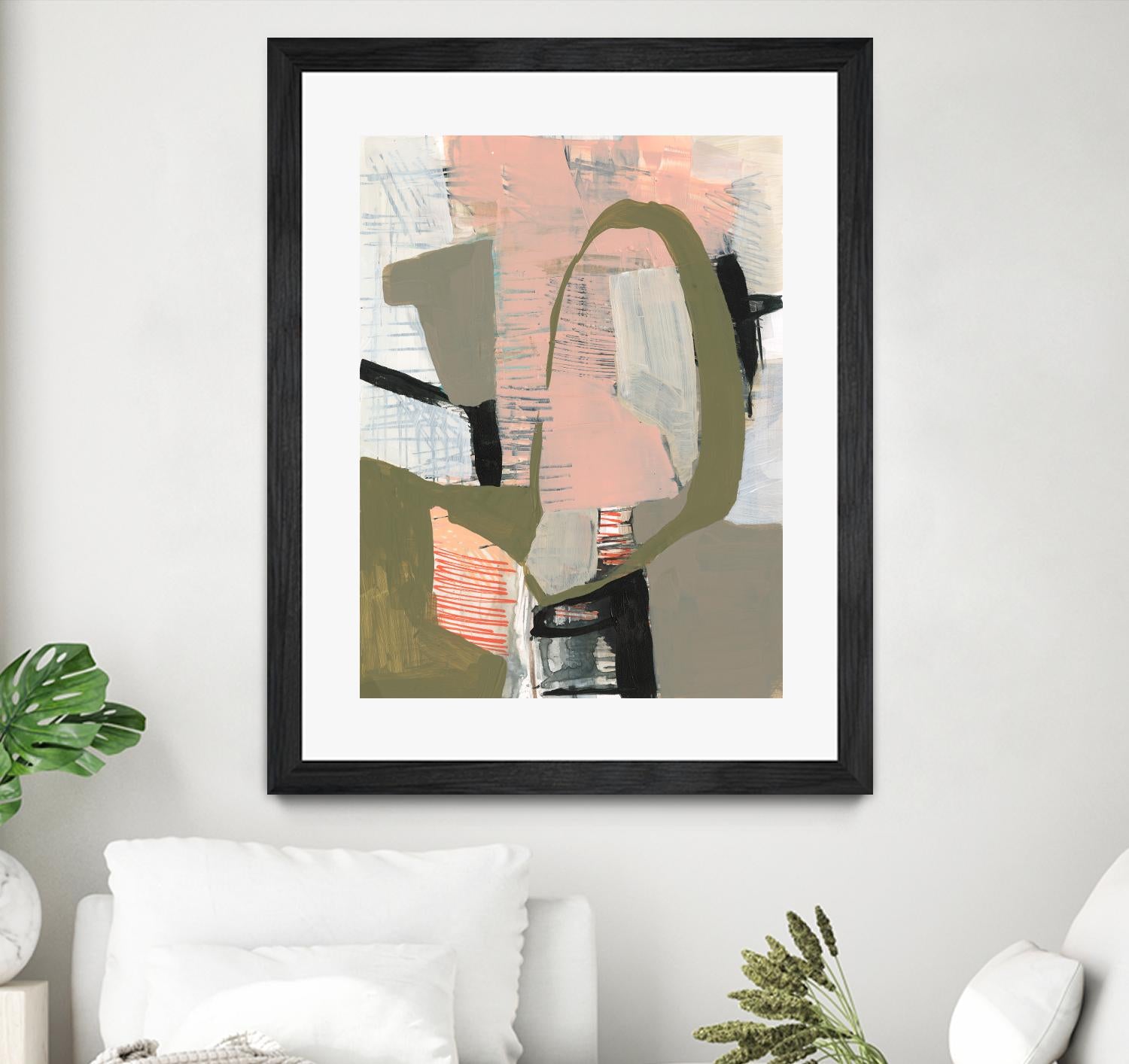 Scribbles & Shapes II by Jennifer Goldberger on GIANT ART - orange abstract abstract