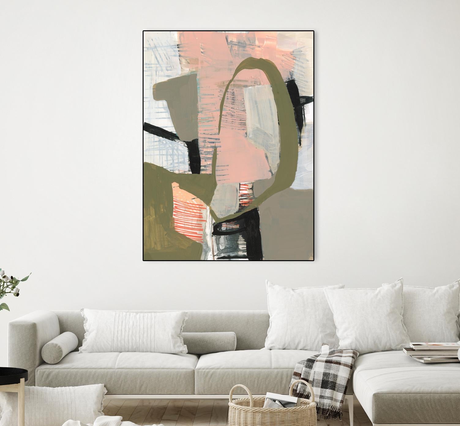 Scribbles & Shapes II by Jennifer Goldberger on GIANT ART - orange abstract abstract