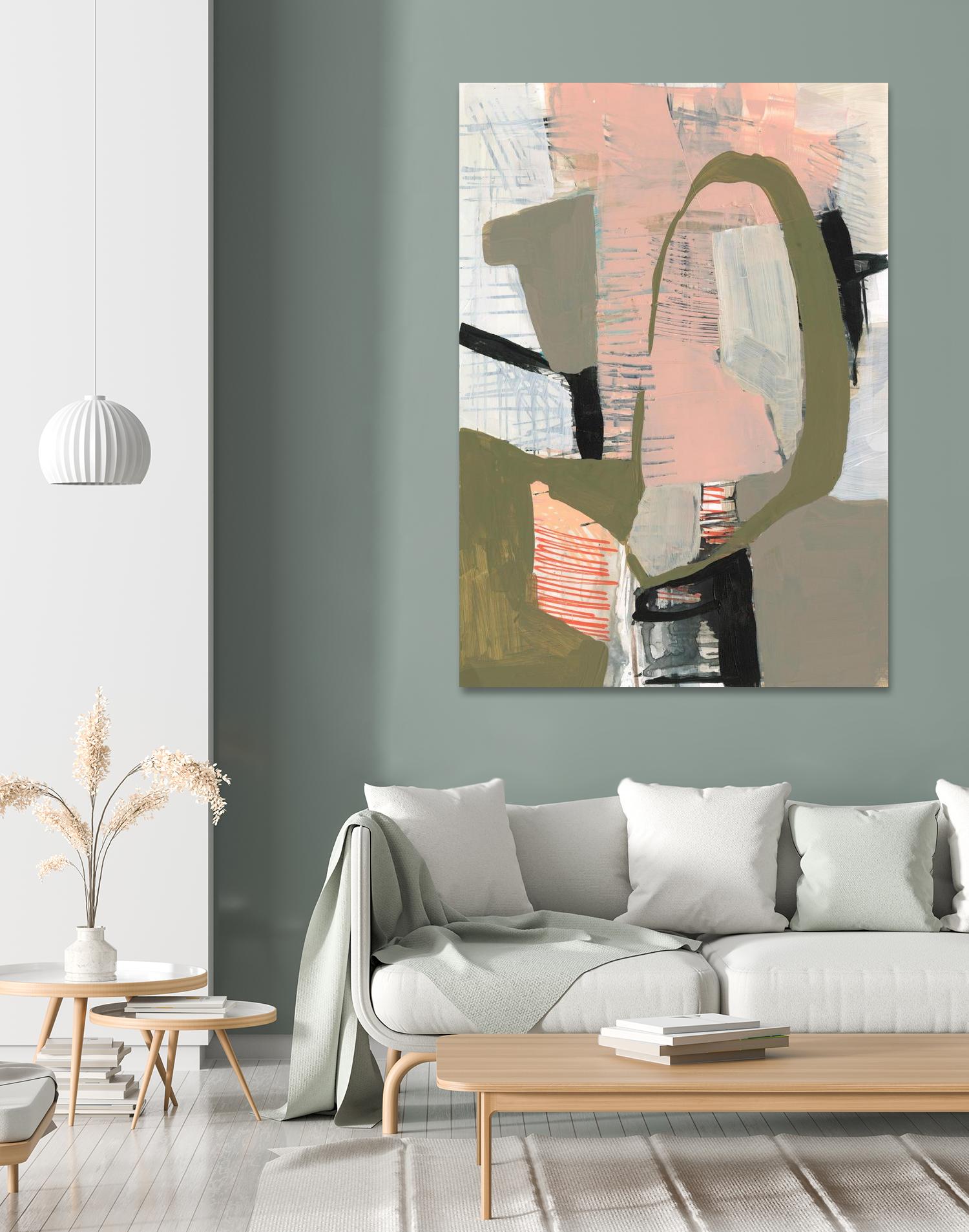 Scribbles & Shapes II by Jennifer Goldberger on GIANT ART - orange abstract abstract