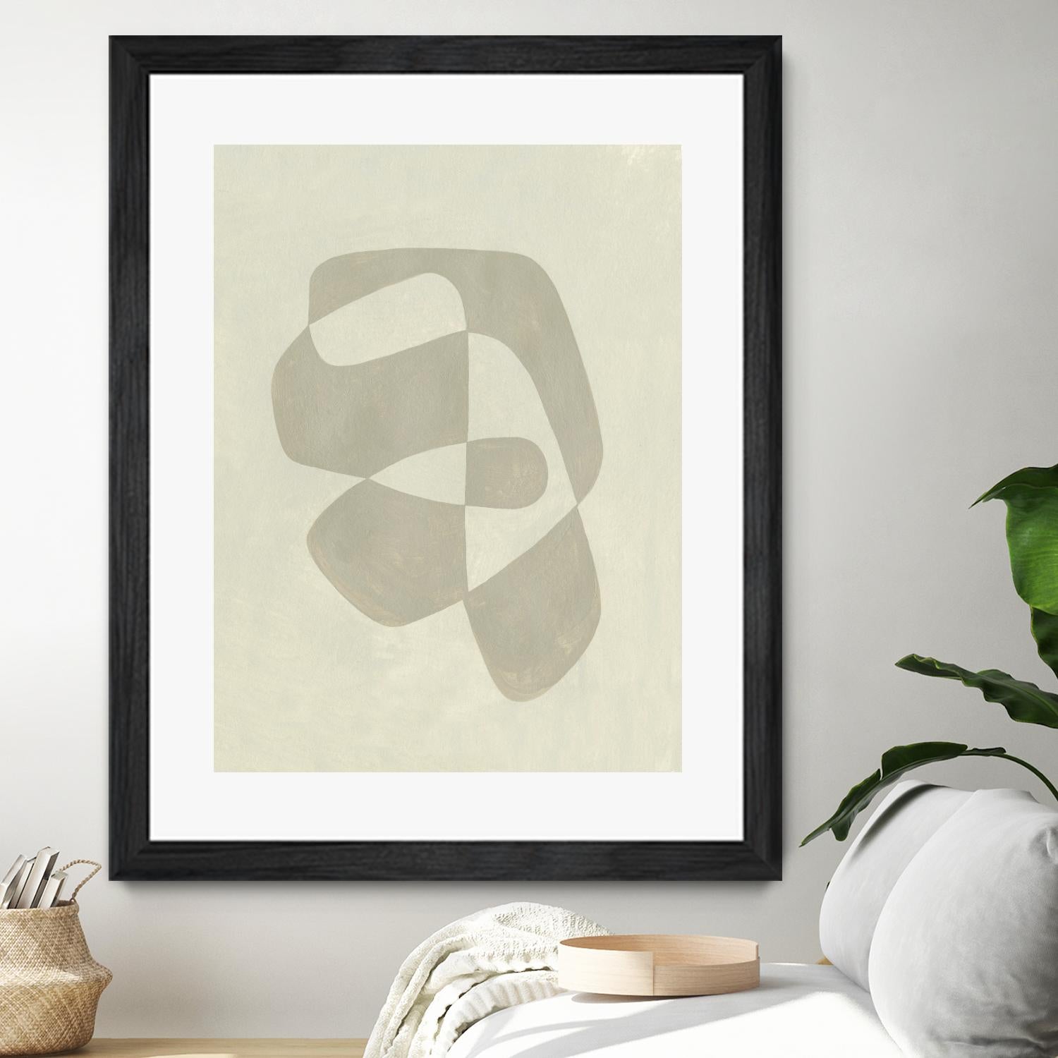Soft Shape I by Emma Caroline on GIANT ART - beige abstract abstract