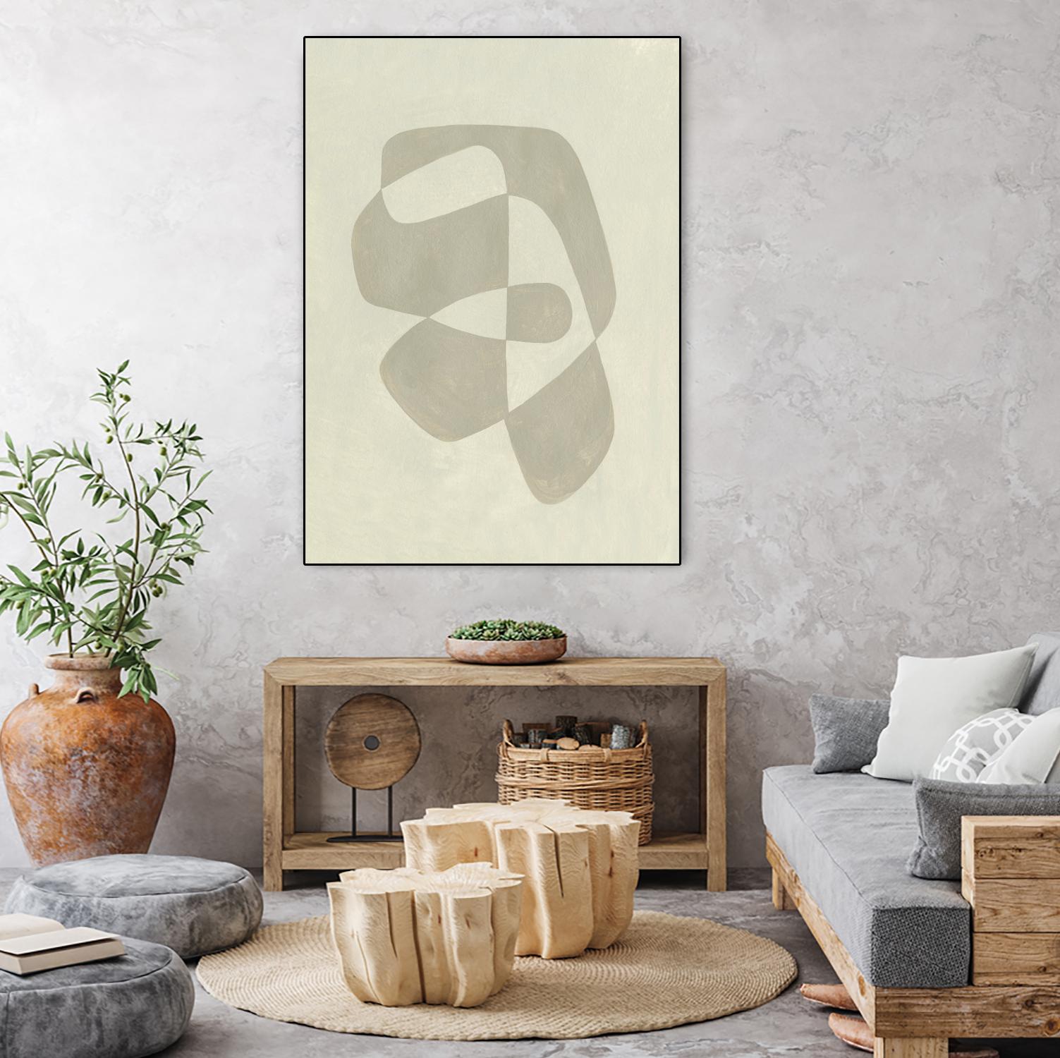 Soft Shape I by Emma Caroline on GIANT ART - beige abstract abstract