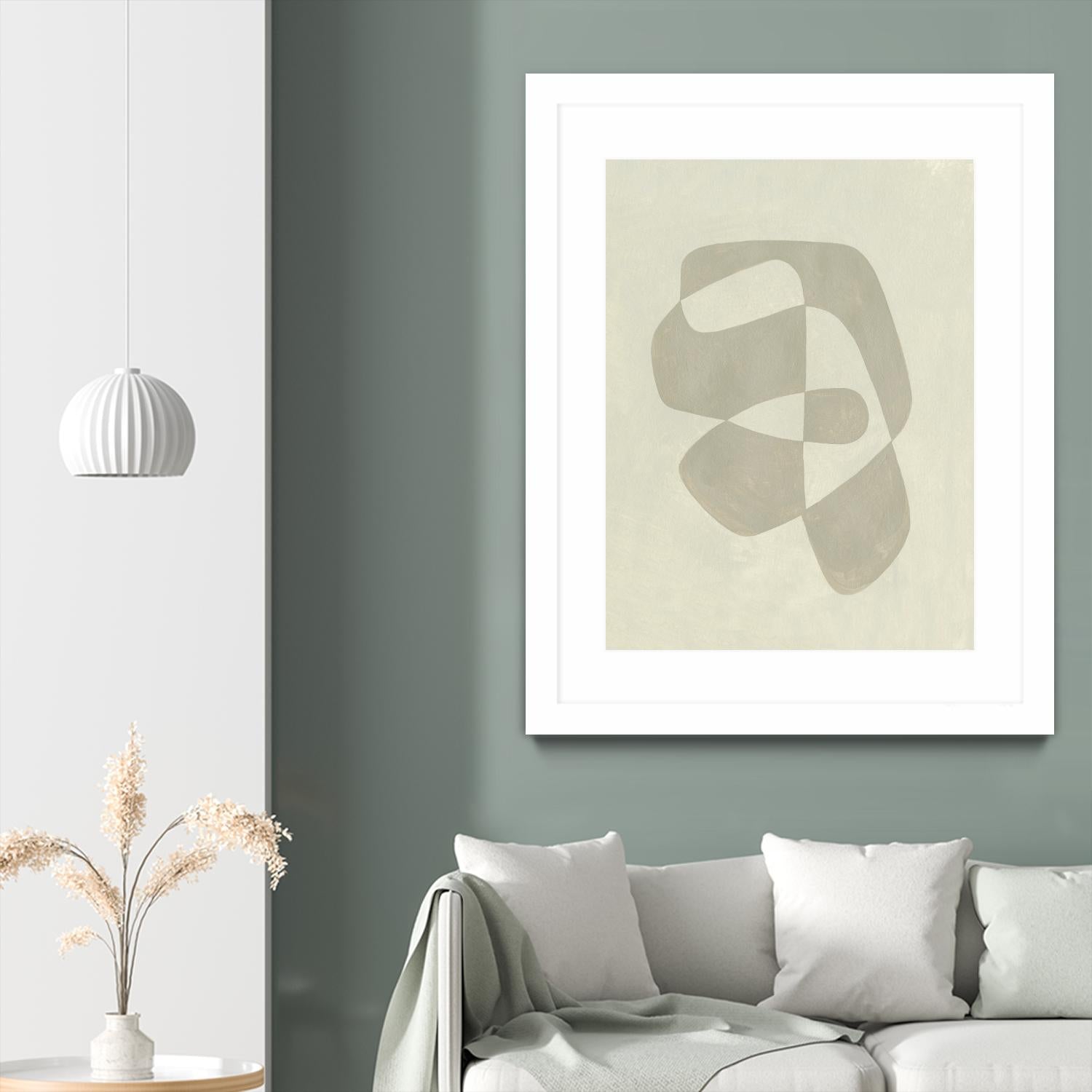 Soft Shape I by Emma Caroline on GIANT ART - beige abstract abstract