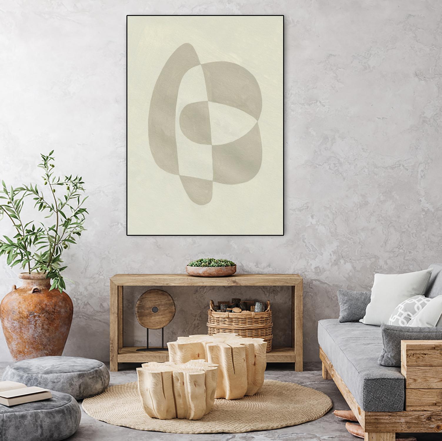 Soft Shape III by Emma Caroline on GIANT ART - beige abstract abstract
