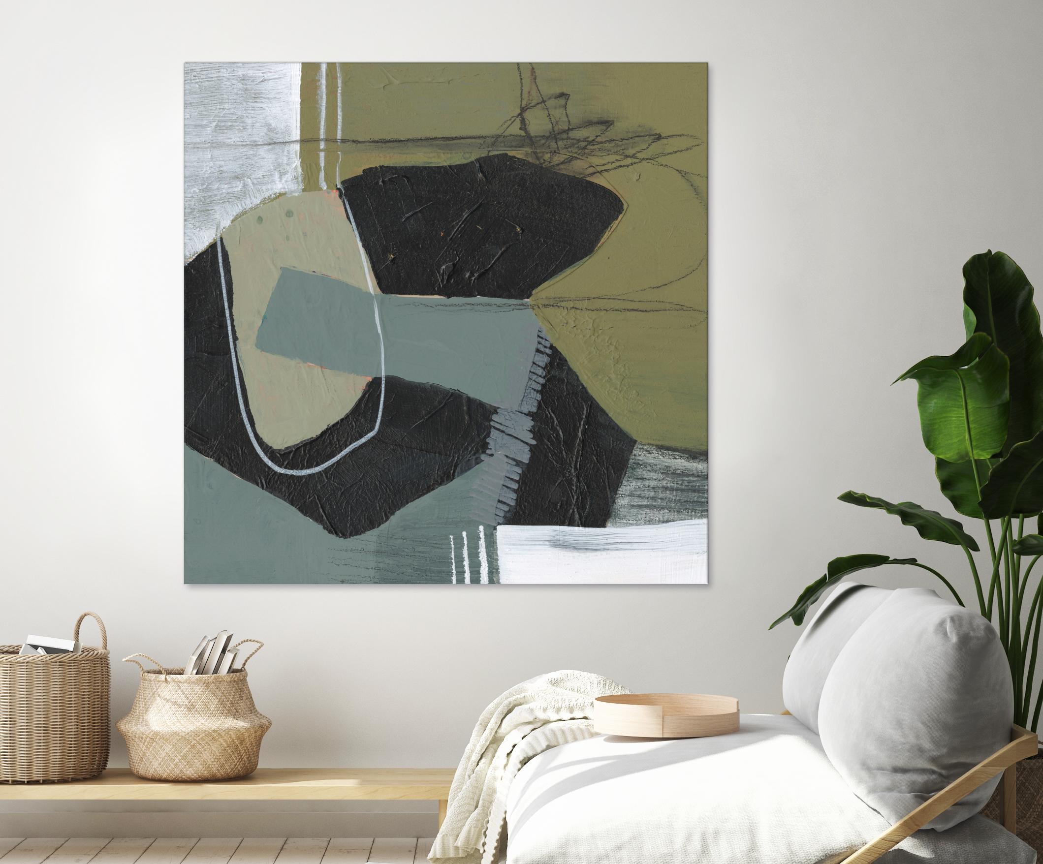 Puzzle in Neutrals II by Jennifer Goldberger on GIANT ART - beige abstract