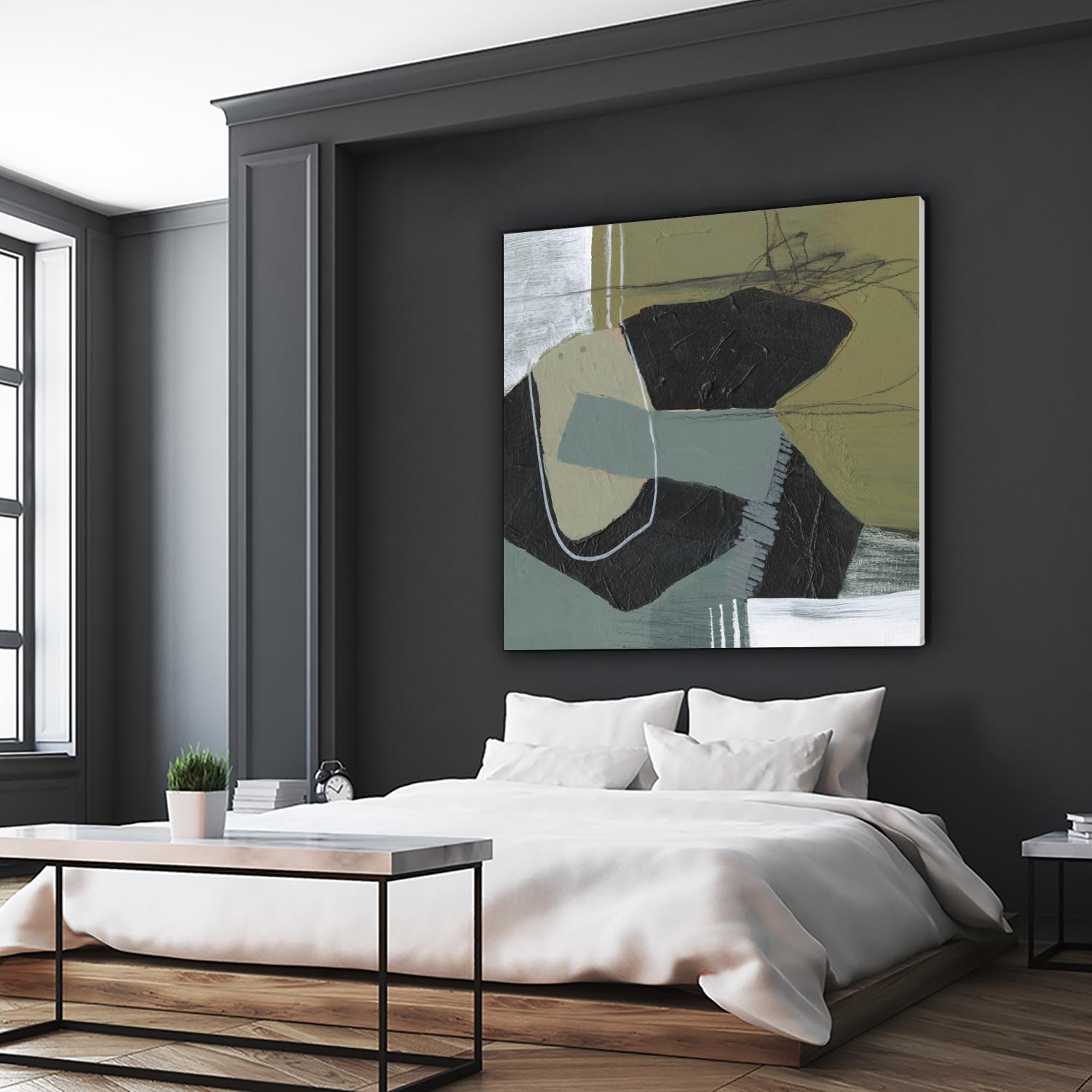 Puzzle in Neutrals II by Jennifer Goldberger on GIANT ART - beige abstract