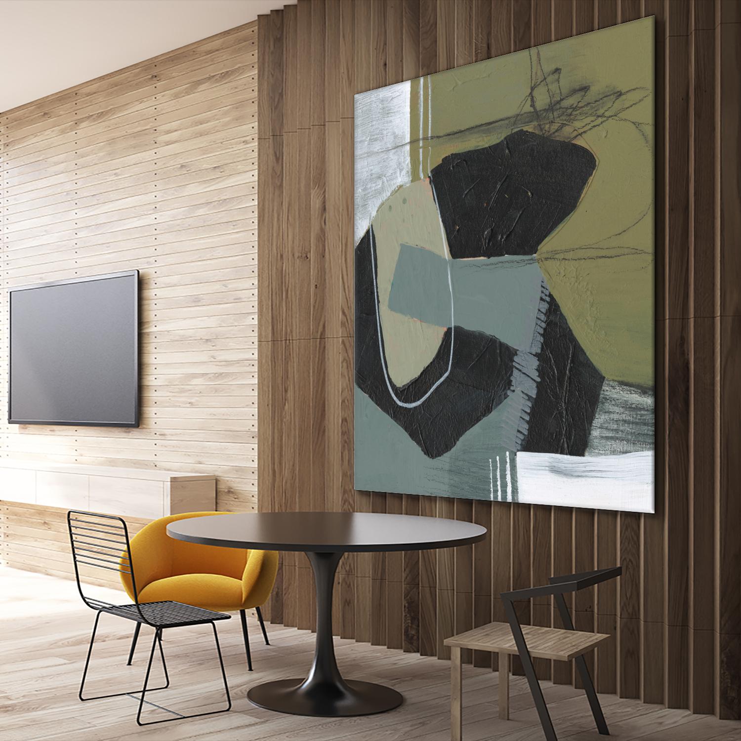 Puzzle in Neutrals II by Jennifer Goldberger on GIANT ART - beige abstract