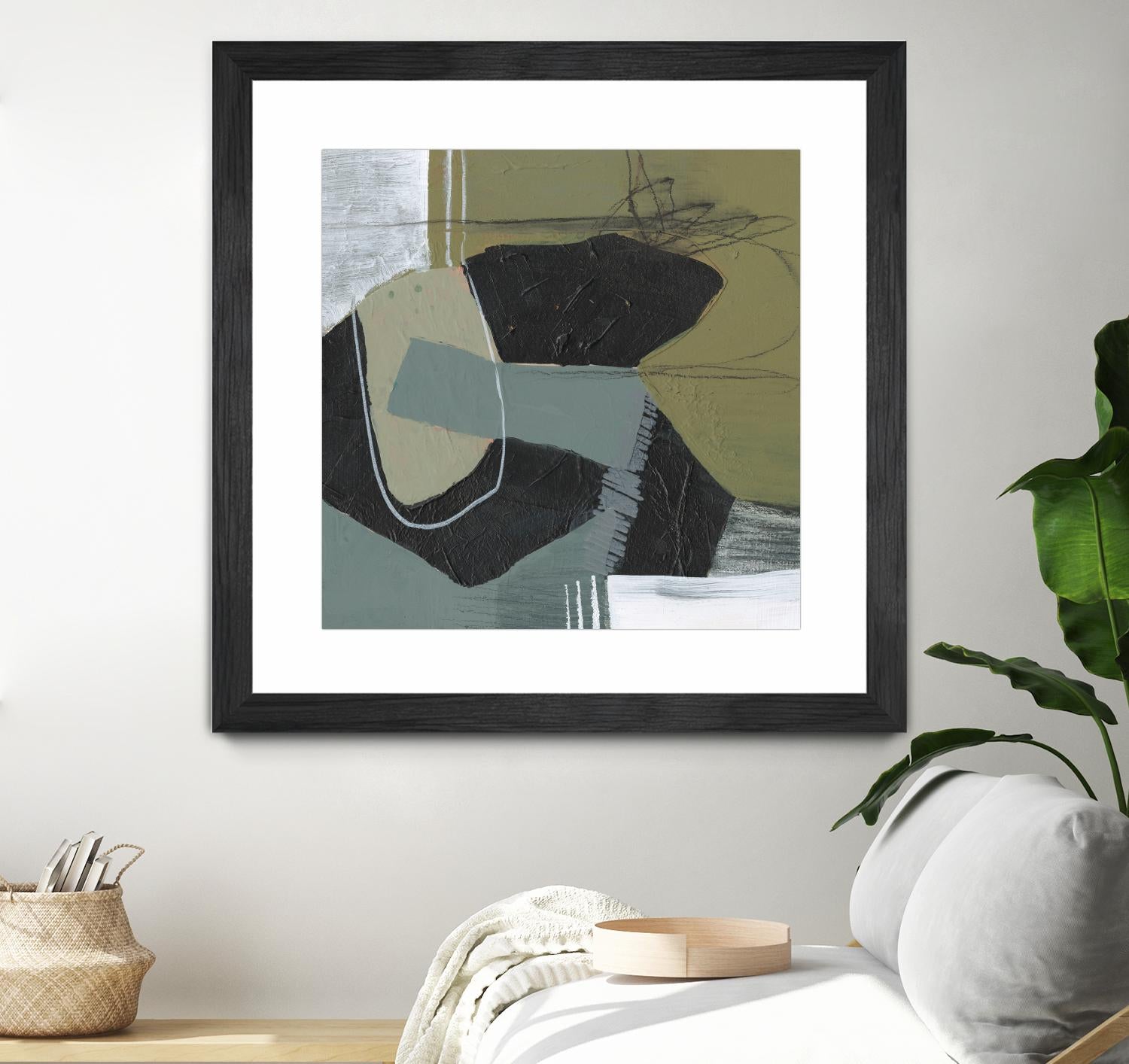 Puzzle in Neutrals II by Jennifer Goldberger on GIANT ART - beige abstract