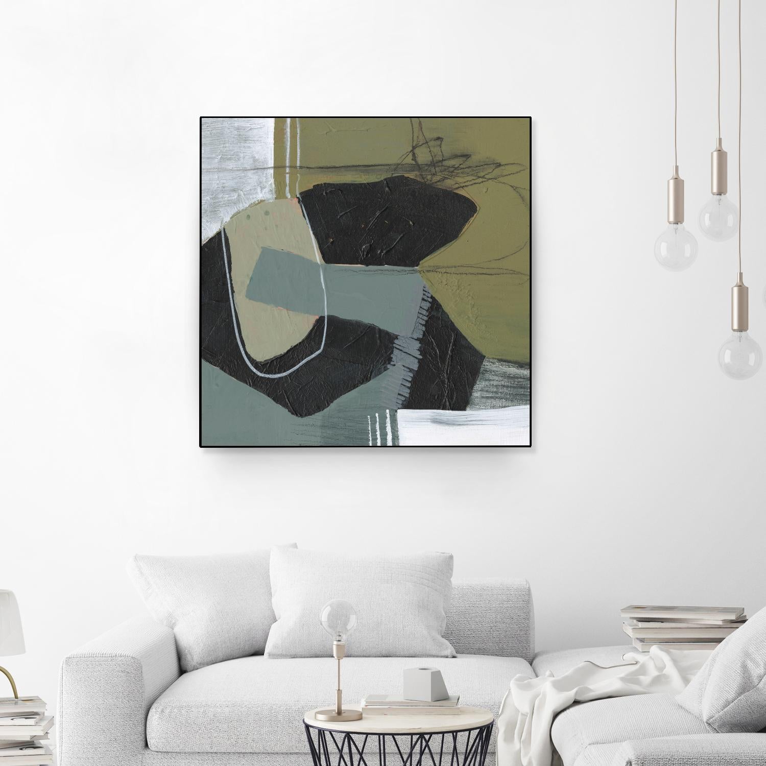 Puzzle in Neutrals II by Jennifer Goldberger on GIANT ART - beige abstract