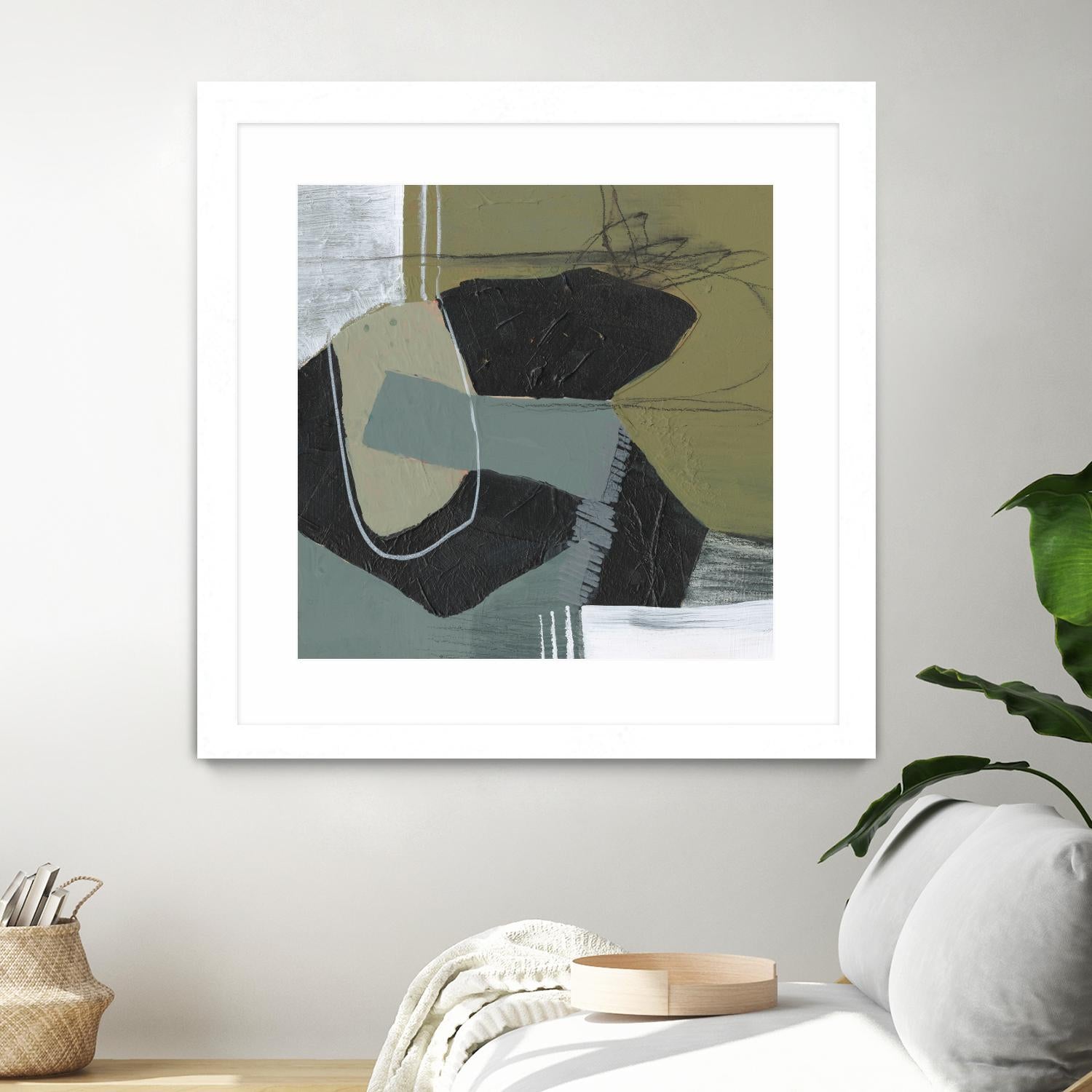 Puzzle in Neutrals II by Jennifer Goldberger on GIANT ART - beige abstract