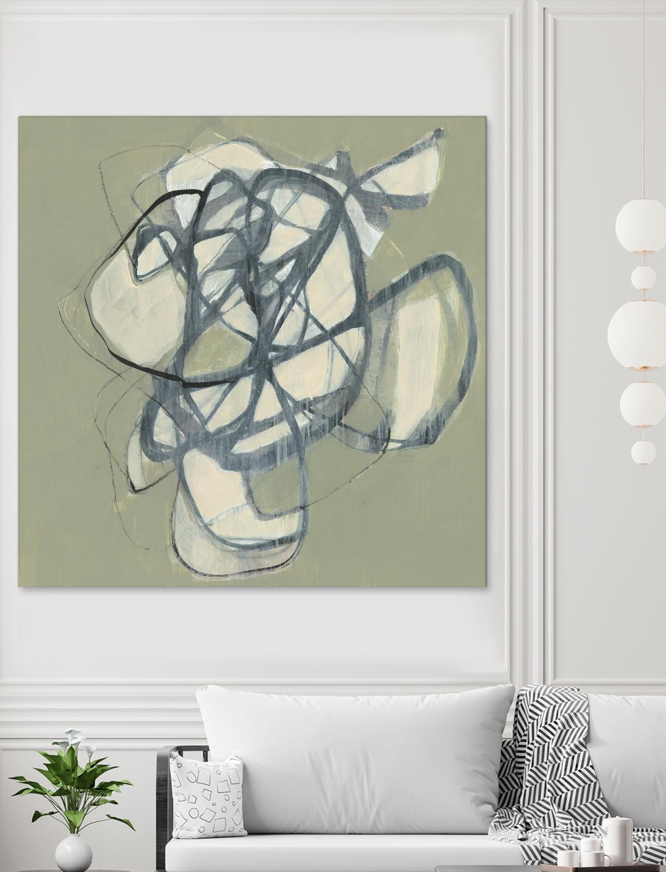 Interweb I by Jennifer Goldberger on GIANT ART - green abstract abstract