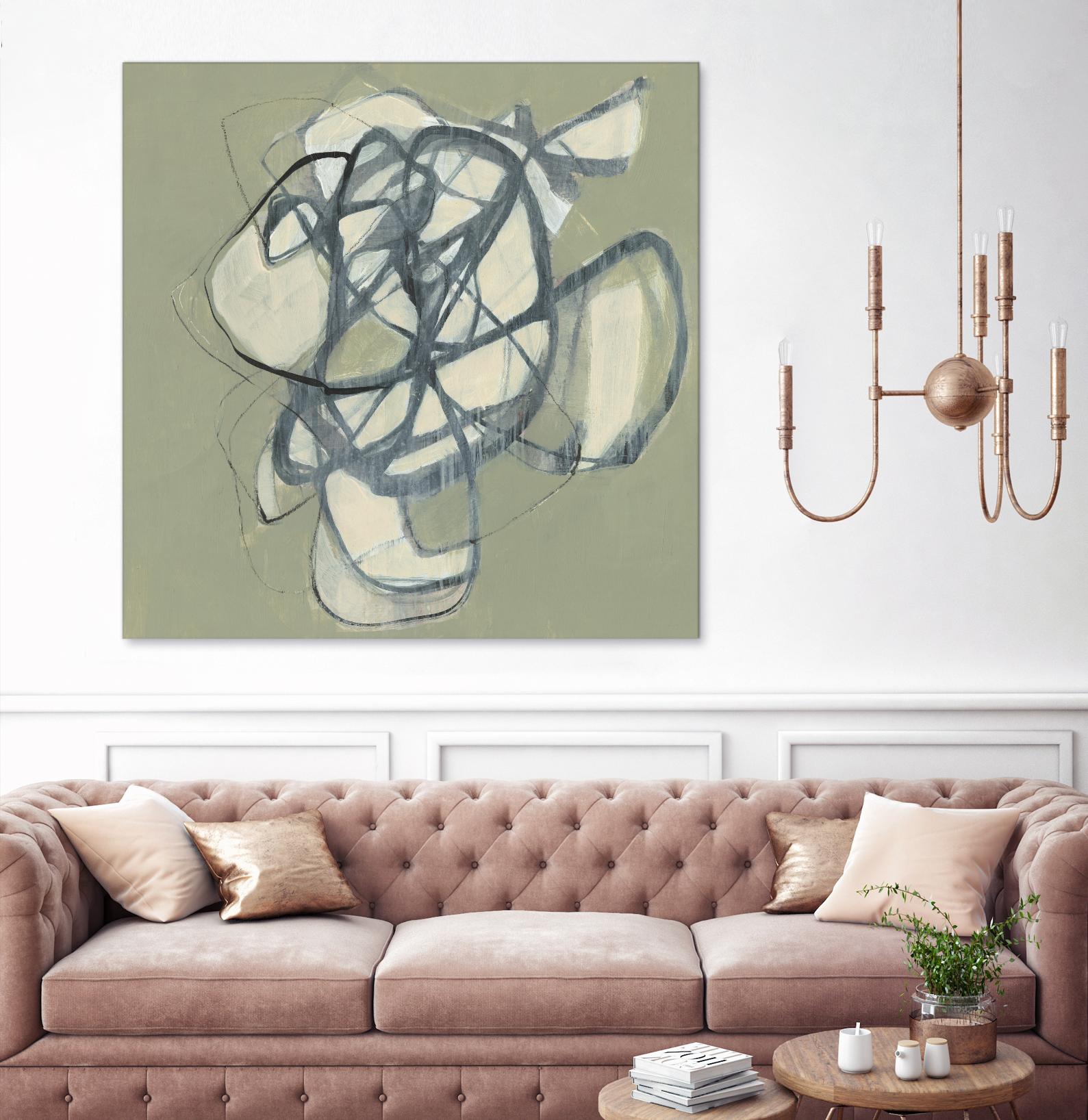 Interweb I by Jennifer Goldberger on GIANT ART - green abstract abstract