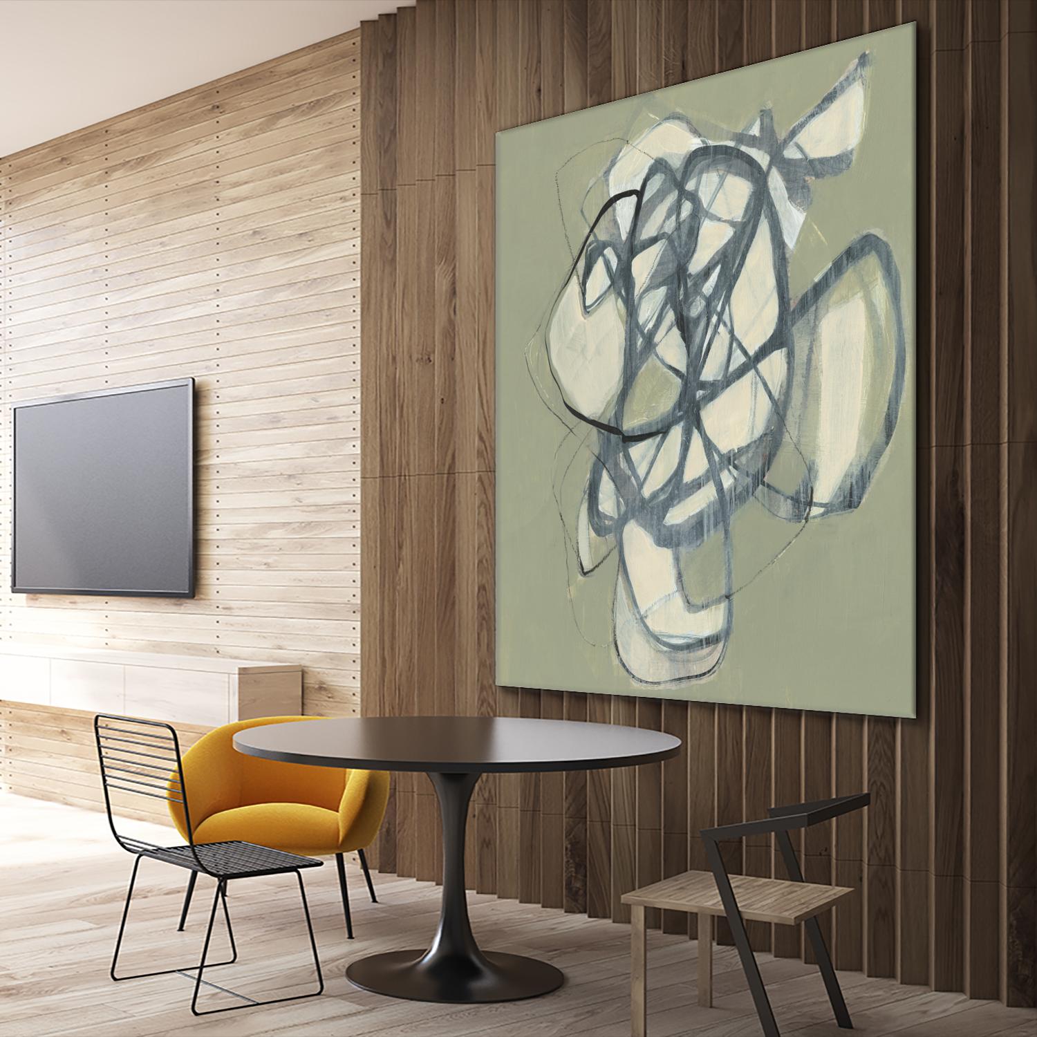 Interweb I by Jennifer Goldberger on GIANT ART - green abstract abstract