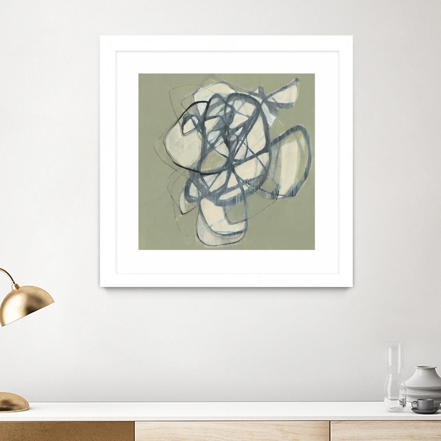 Interweb I by Jennifer Goldberger on GIANT ART - green abstract abstract