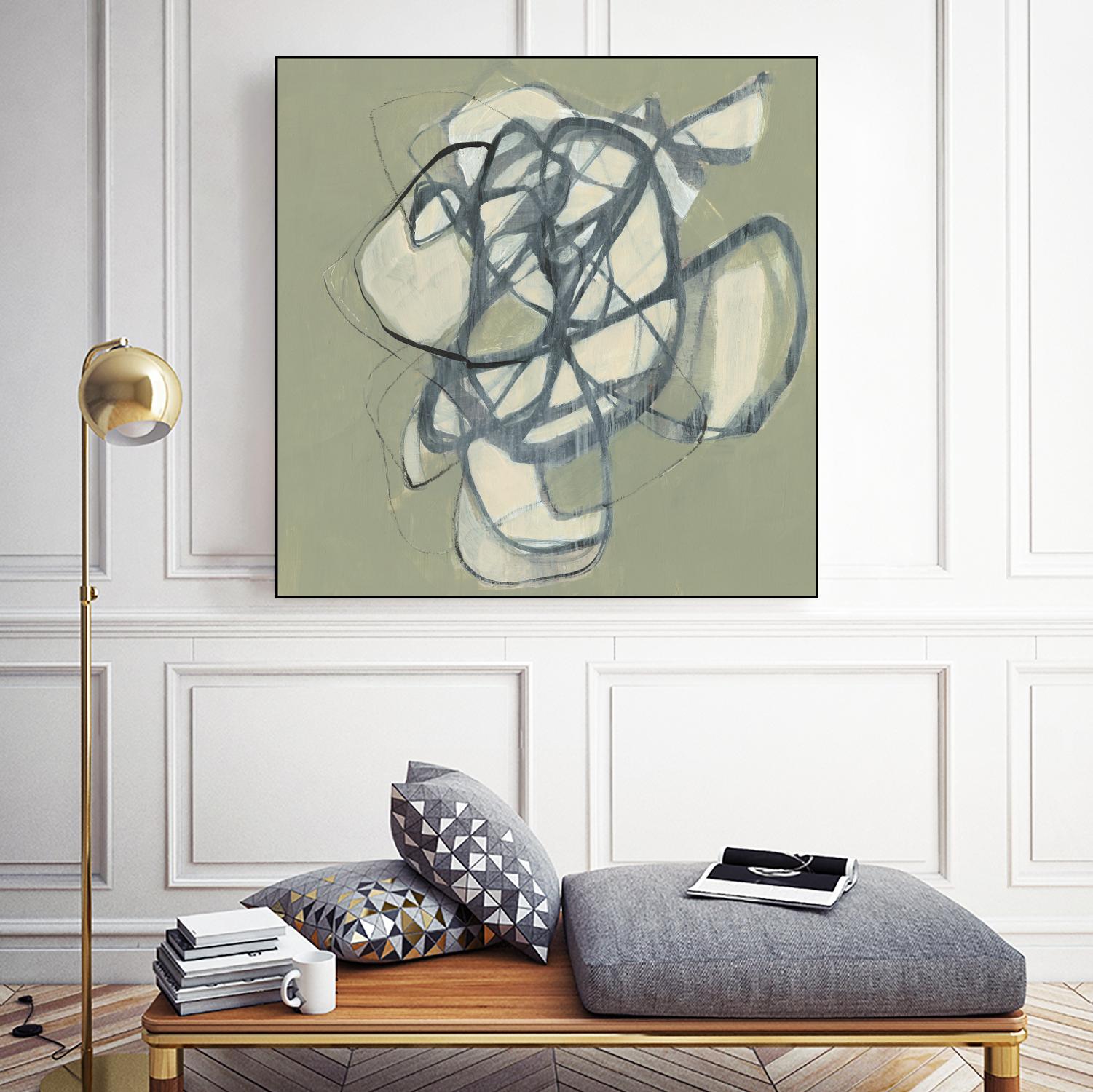 Interweb I by Jennifer Goldberger on GIANT ART - green abstract abstract