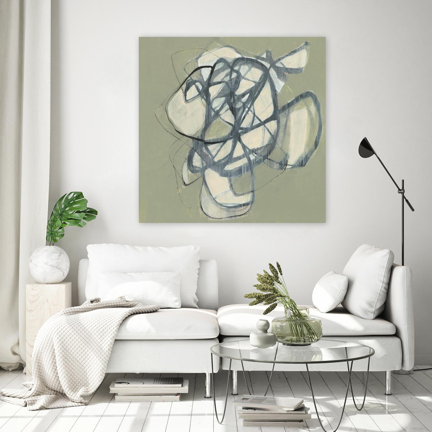 Interweb I by Jennifer Goldberger on GIANT ART - green abstract abstract
