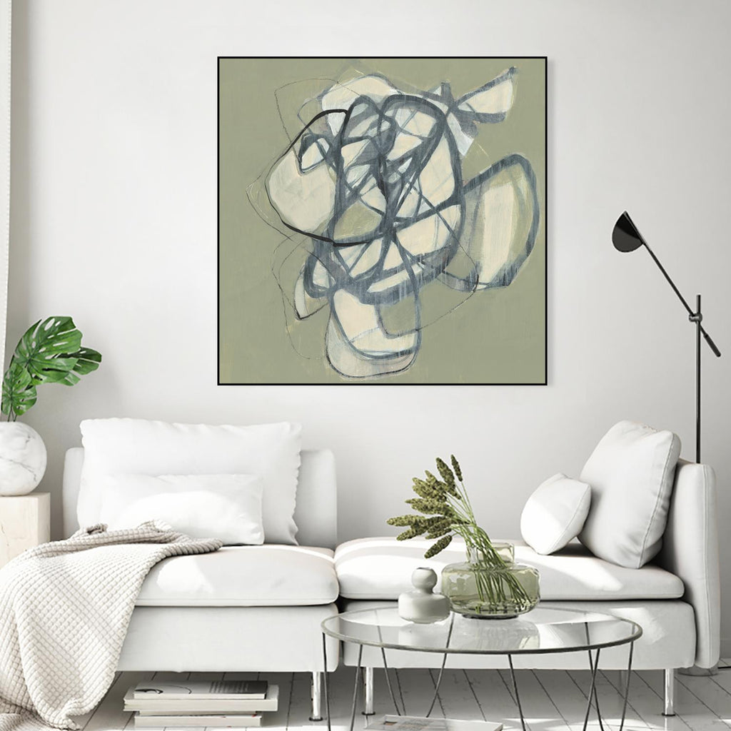 Interweb I by Jennifer Goldberger on GIANT ART - green abstract abstract