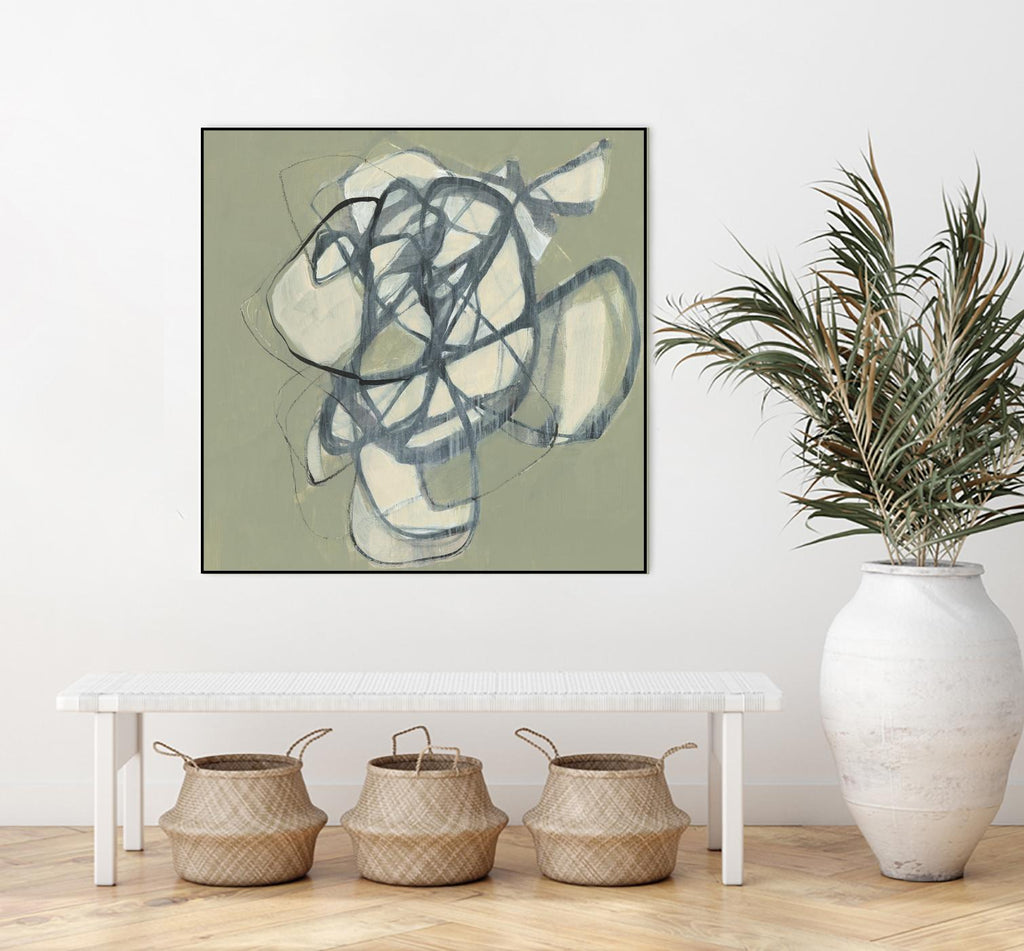 Interweb I by Jennifer Goldberger on GIANT ART - green abstract abstract