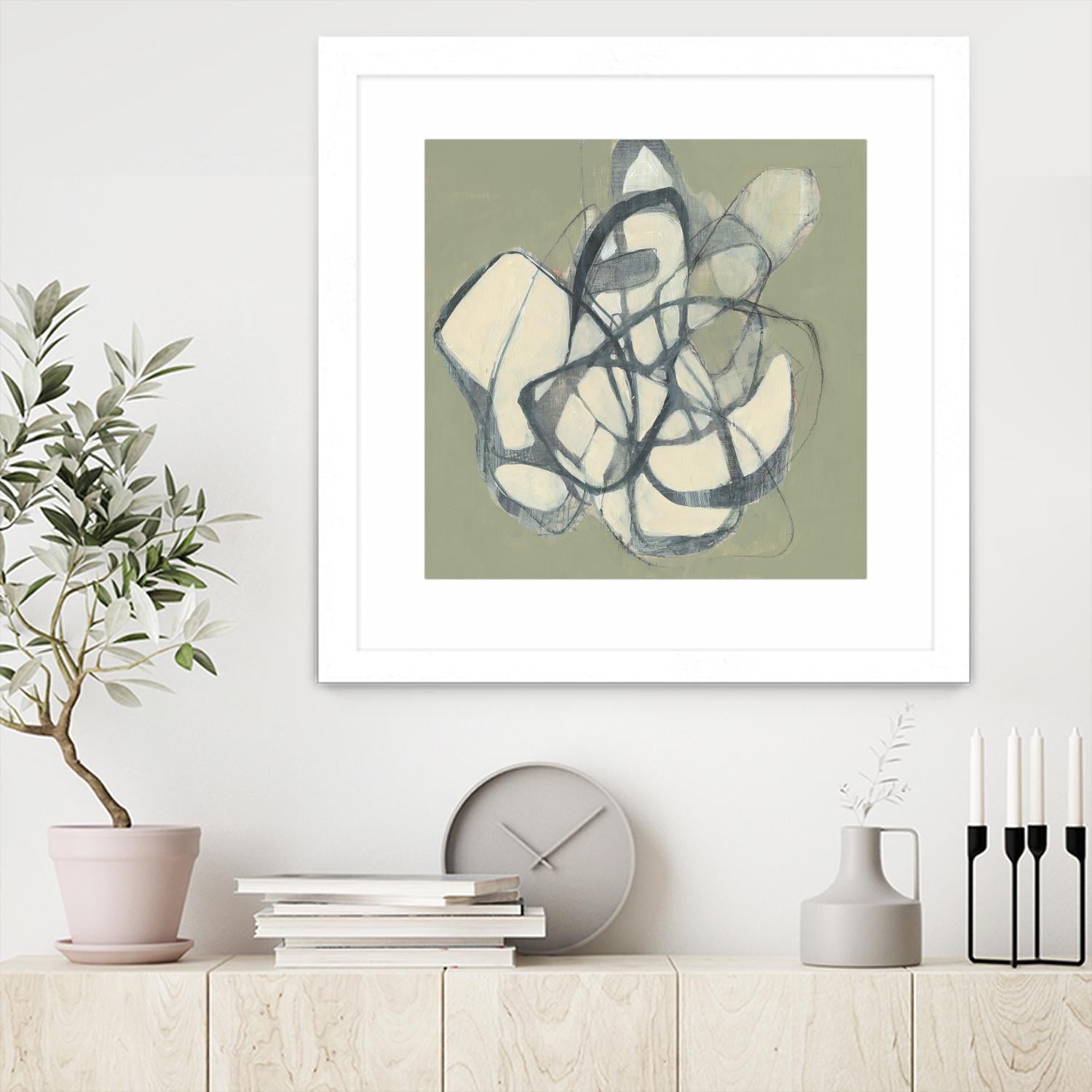 Interweb II by Jennifer Goldberger on GIANT ART - beige abstract abstract