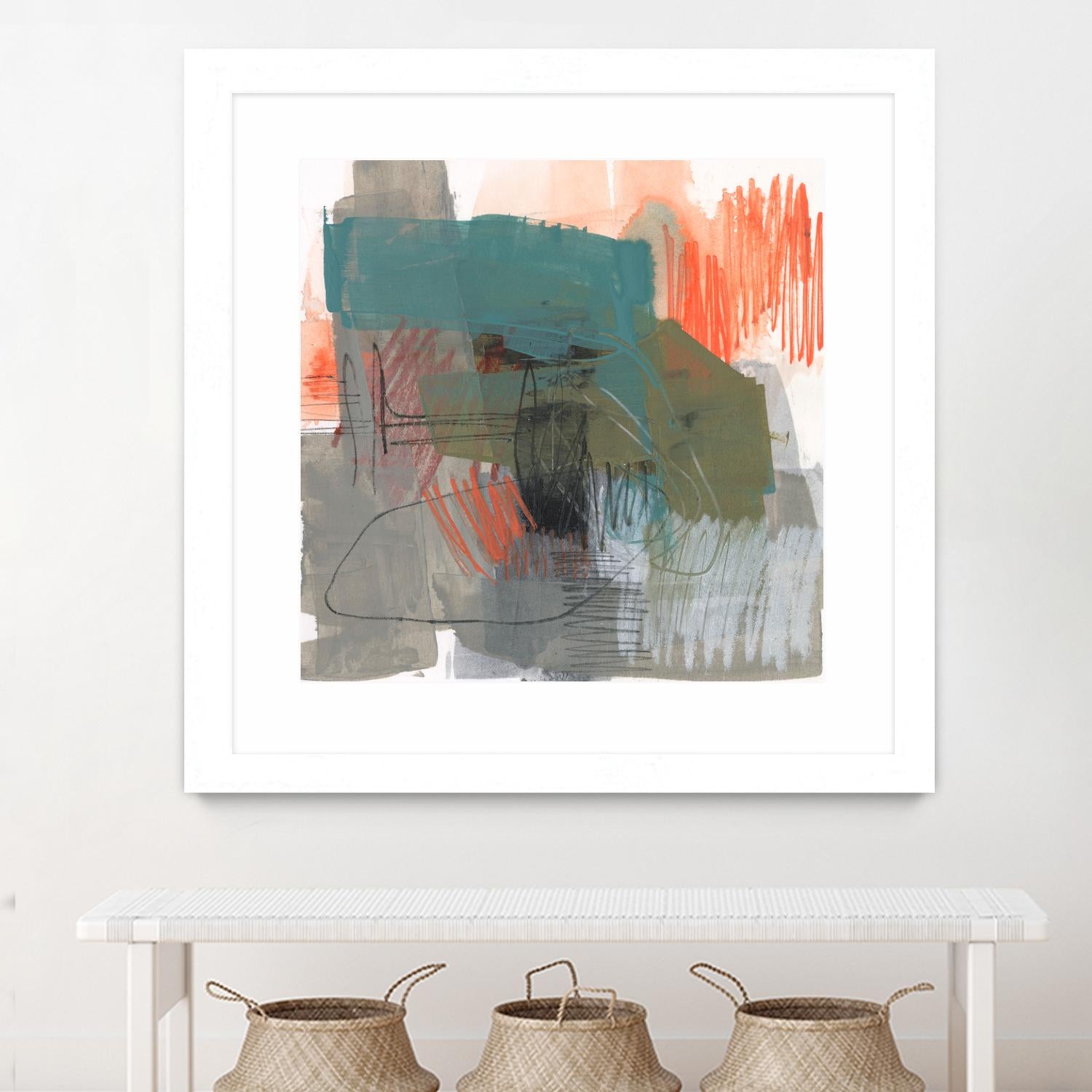 Central Fuse I by Jennifer Goldberger on GIANT ART - orange abstract abstract