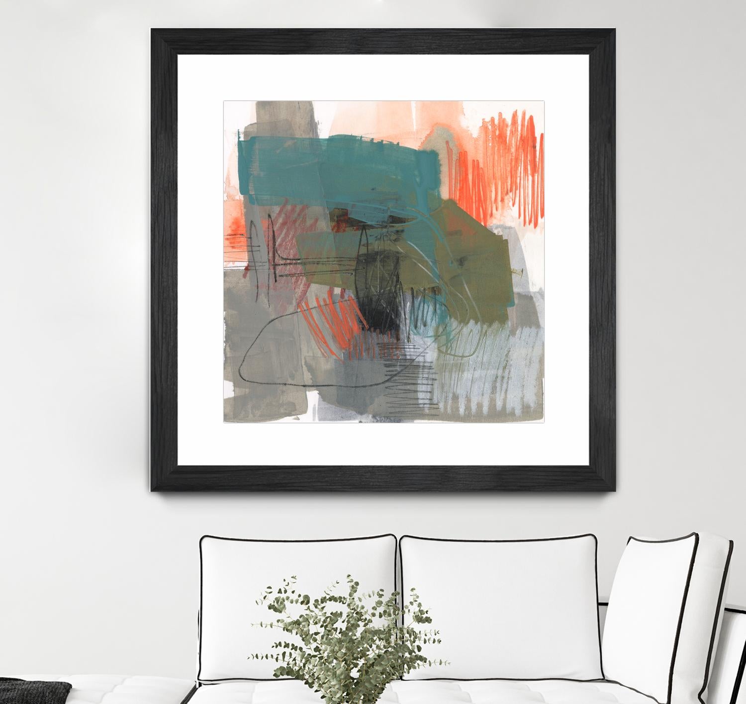 Central Fuse I by Jennifer Goldberger on GIANT ART - orange abstract abstract
